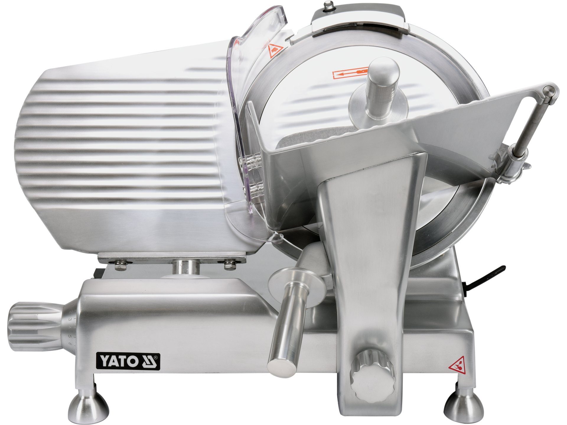 Yato Fleischwolf Gastro Aufschnittmaschine, Schneidemaschine 300mm, 0,2 do 15mm, 250 W, Profigerät