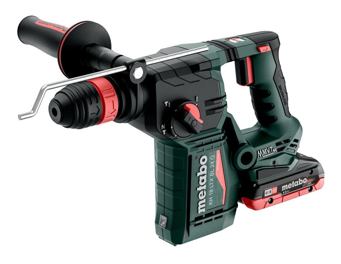 metabo Akku-Kombibohrhammer KH 18 LTX BL 24 Q, 18 V, max. 1280 U/min, Hammer 2 x 4 Ah LiHD in MetaBox