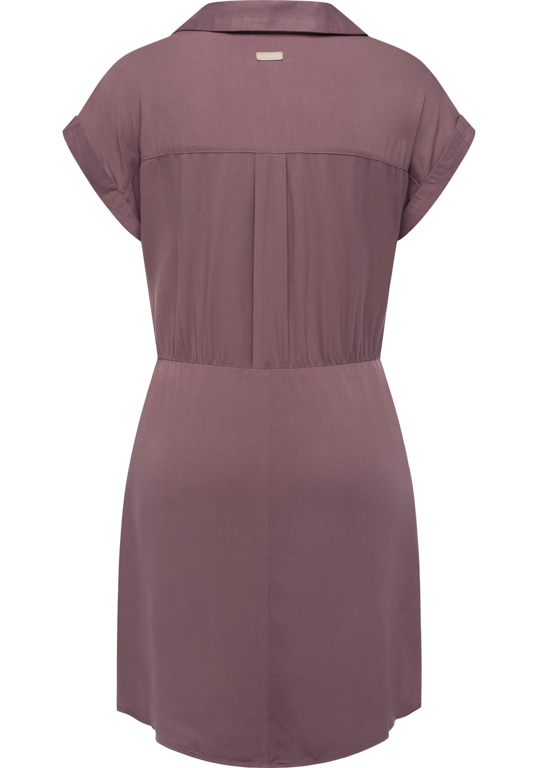 Ragwear Blusenkleid Bahaya stylisches Damen Sommerkleid mit Bindeband
