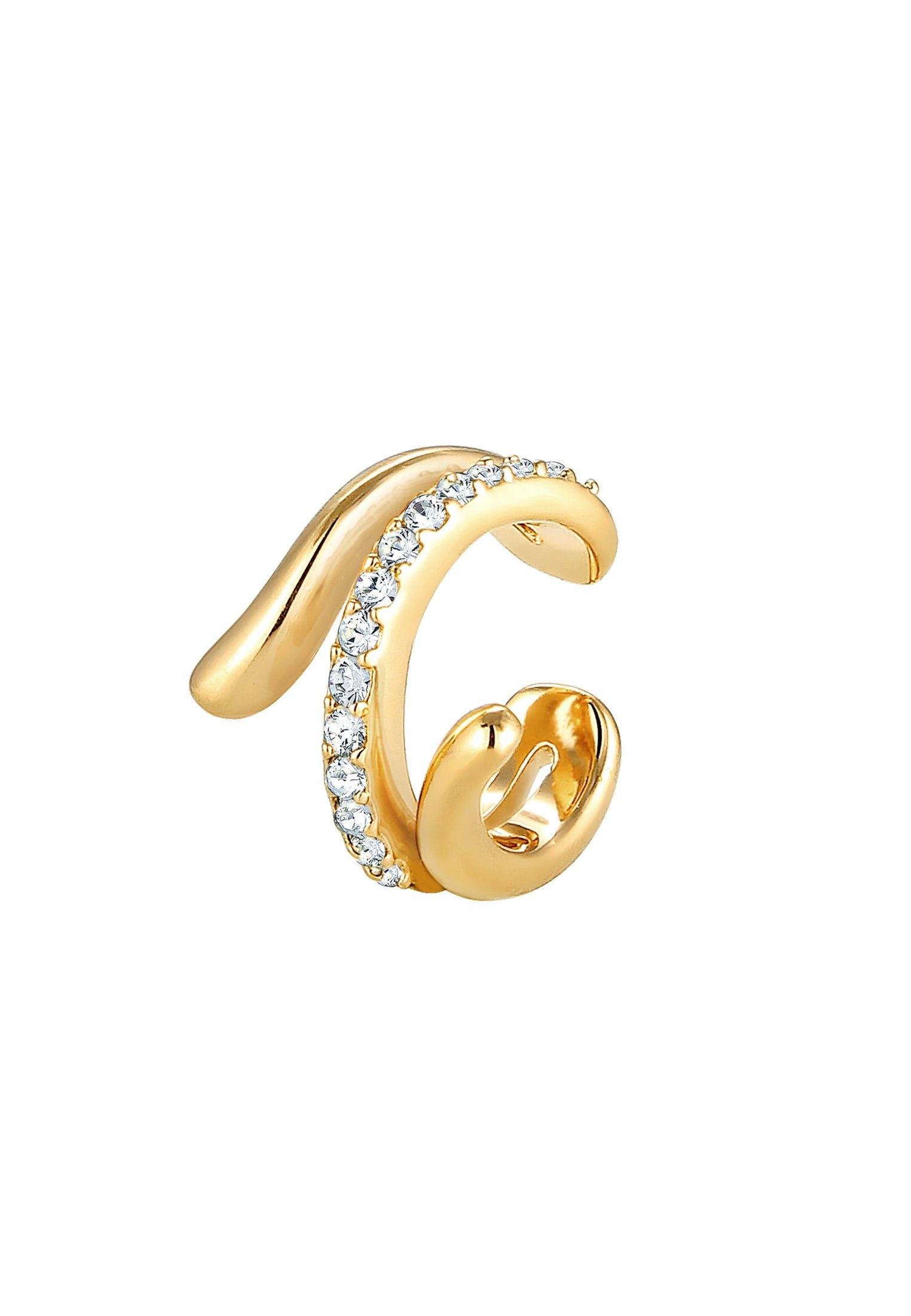 Elli Single-Ohrhaken Single Earcuff Twisted Kristalle günstig online kaufen