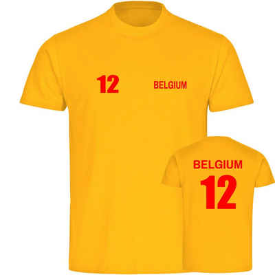 multifanshop T-Shirt Herren Belgium - Trikot 12 - Männer