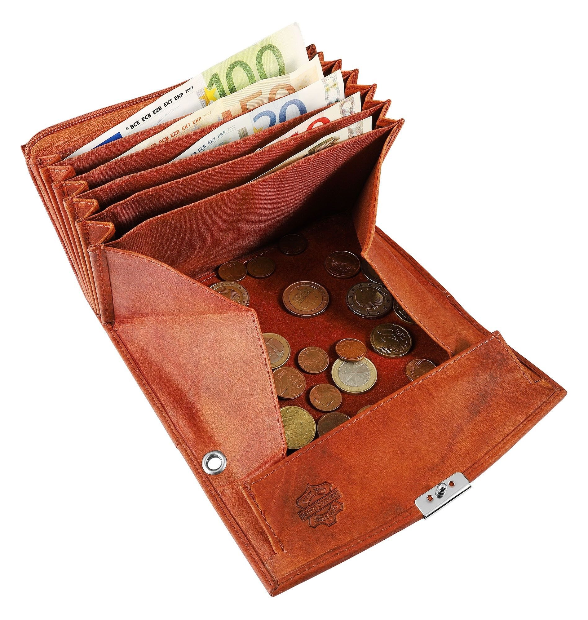 Leonardo Verrelli Geldbörse Vyvian Leonardo Verrelli Echt Leder Kellnergeldbörse