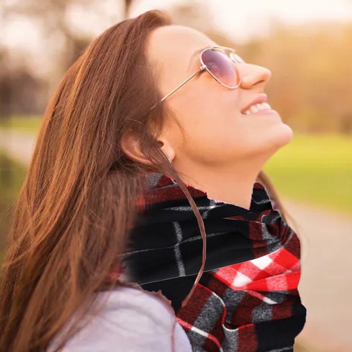 und Schwarz Plaid für Frauen,für Weicher Winterschal winter Halstuch Jormftte Luxuriöser Männer