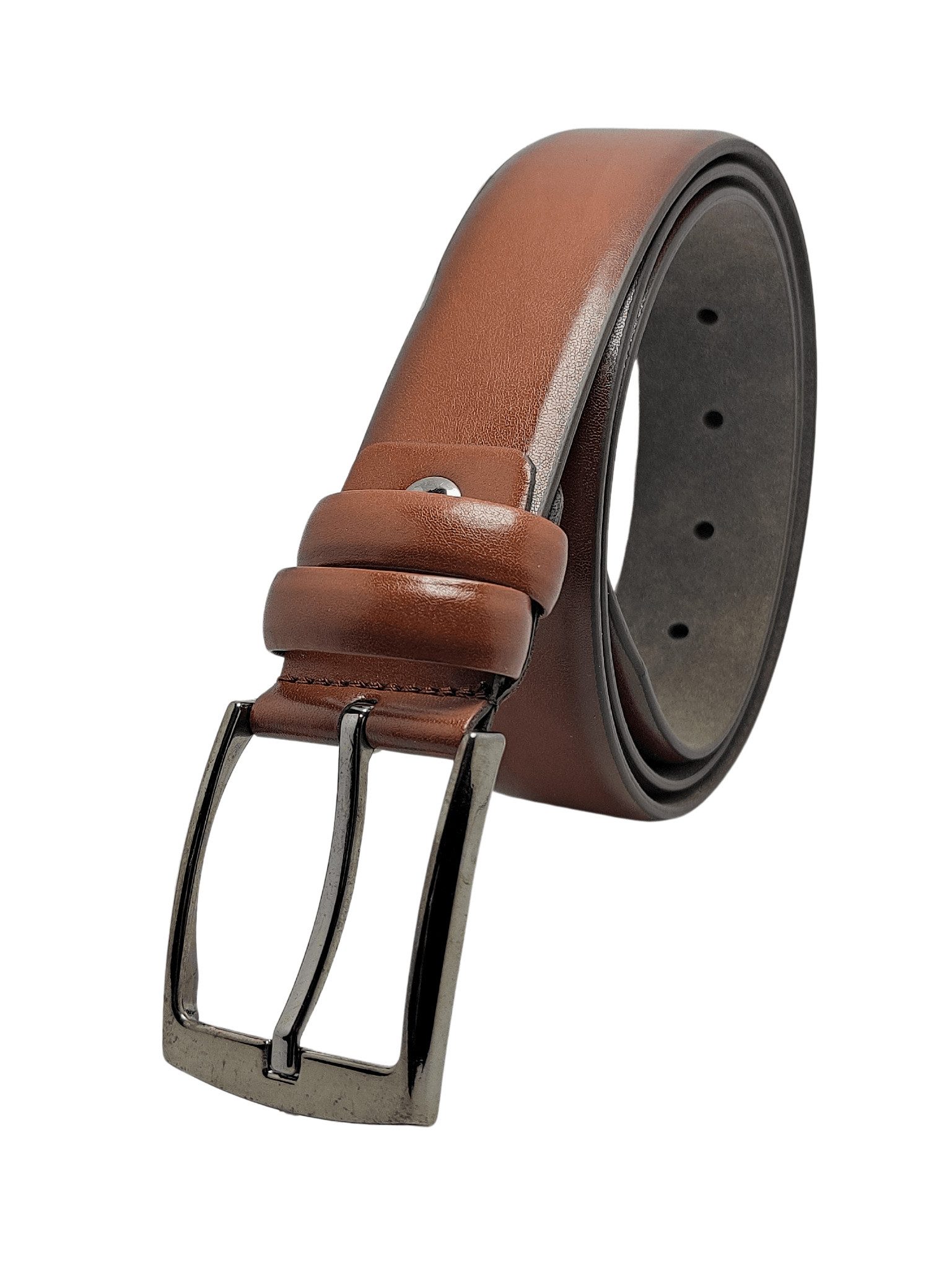 GENUINE LEATHER COMPANY EDS Ledergürtel Kunstleder Gürtel Herren 3.4cm Breite,Klassisch 6 verschiedenen Längen