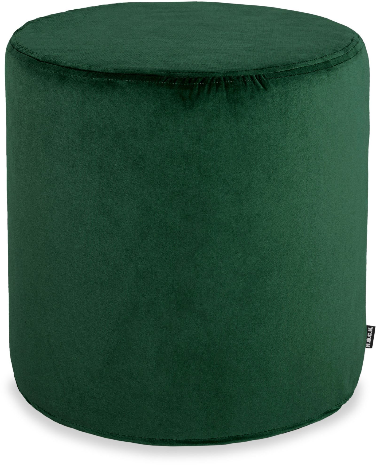 H.O.C.K. Sitzhocker H.O.C.K. Nobile Samt Hocker rund Pouf ø45x45cm dark sea green, Hocker, Barhocker & Sitzhocker, Schminktischhocker, Wohnzimmer Hocker