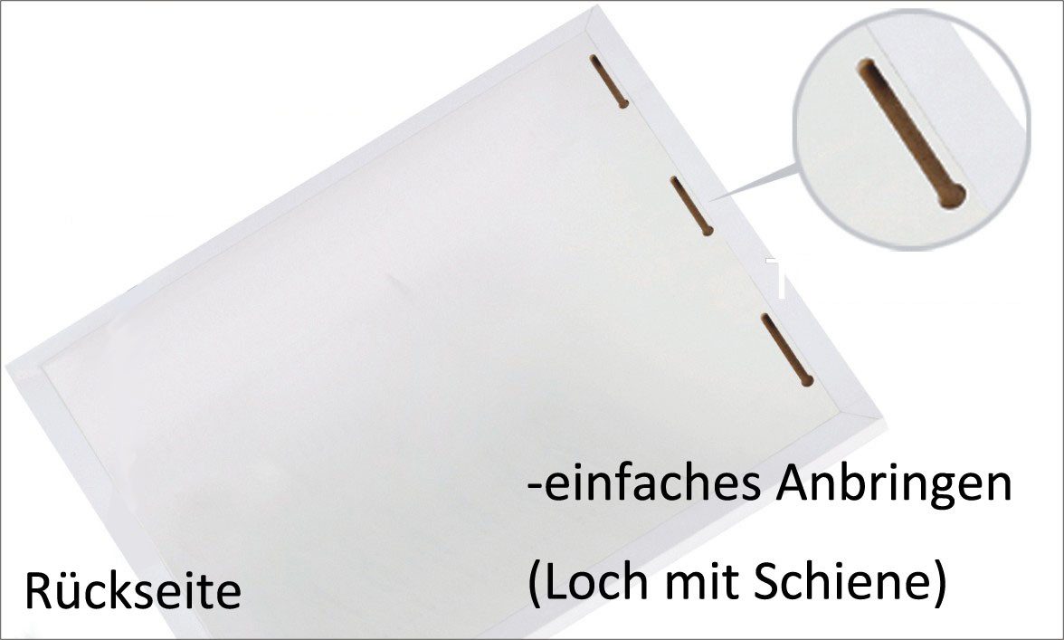Haus und Deko Wandbild Wandbild Holzrahmen 3-teiliges -Set rote weiße Rosen Wassertropfen, Rosen (3 St)