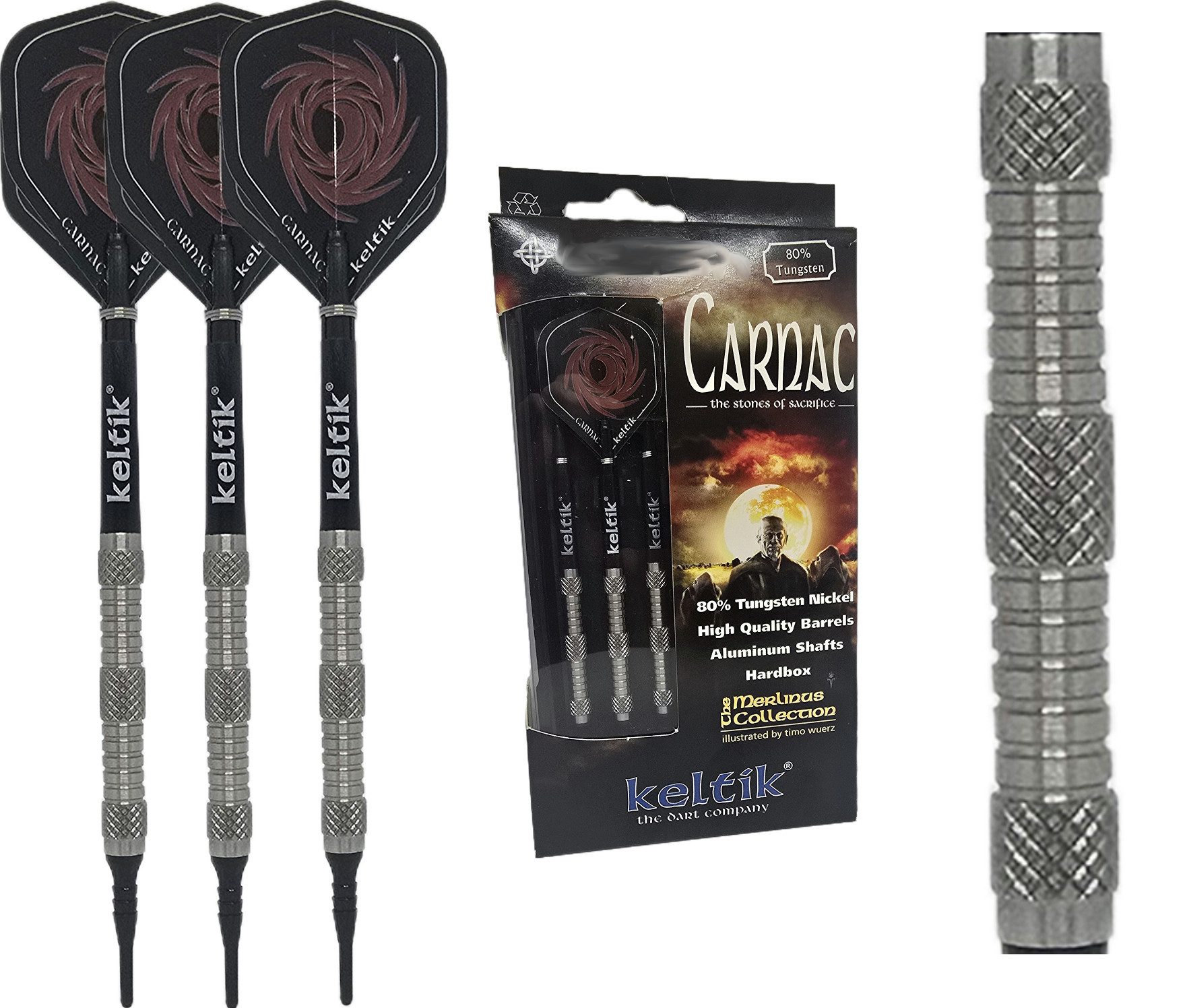Softdarts Softdart Soft Dart Pfeile Keltik Carnac 18 g - 80% Tungsten