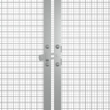 furnicato Kleintierstall Hühnerkäfig Grau 200x91x100 cm Verzinkter Stahl