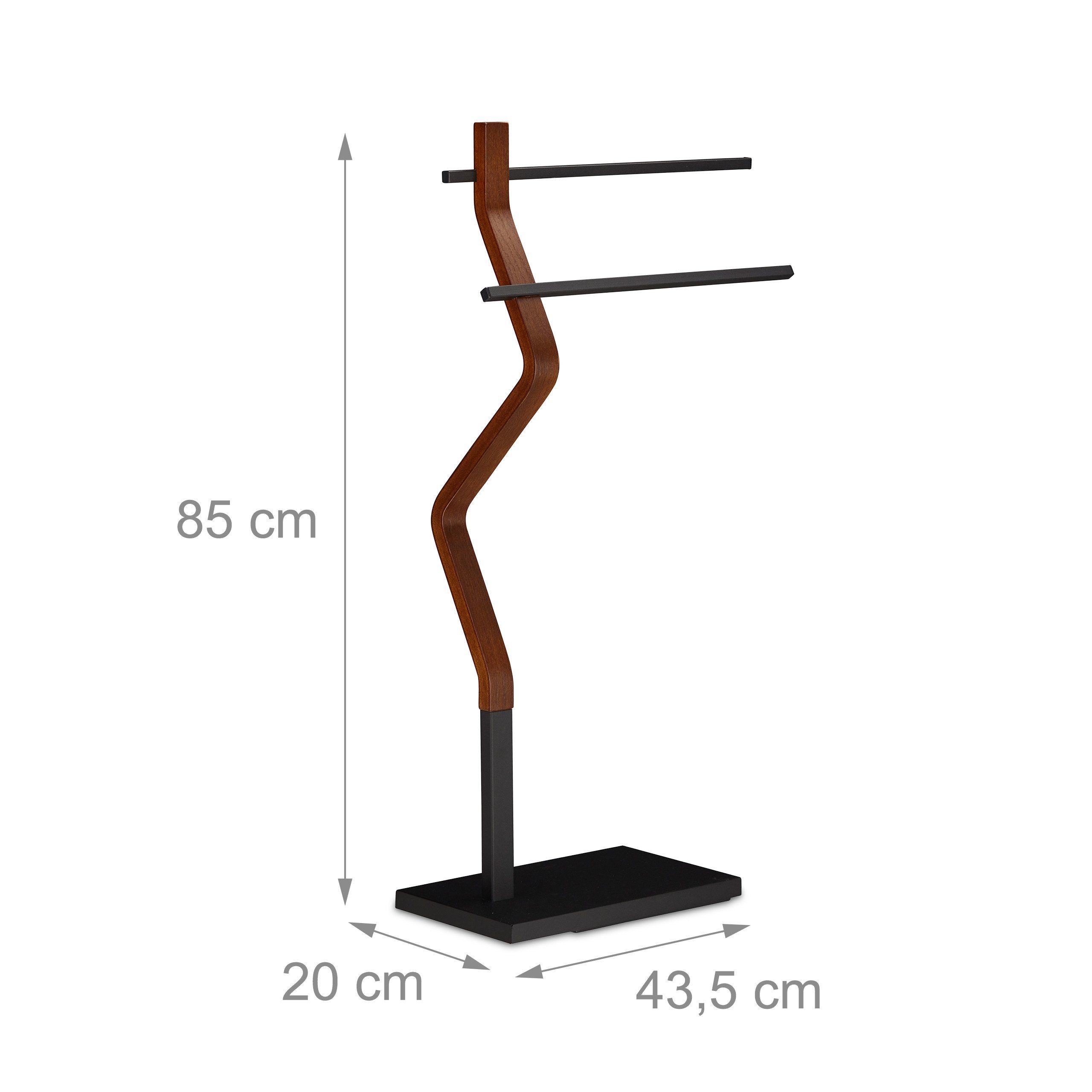relaxdays Handtuchständer Handtuchhalter stehend