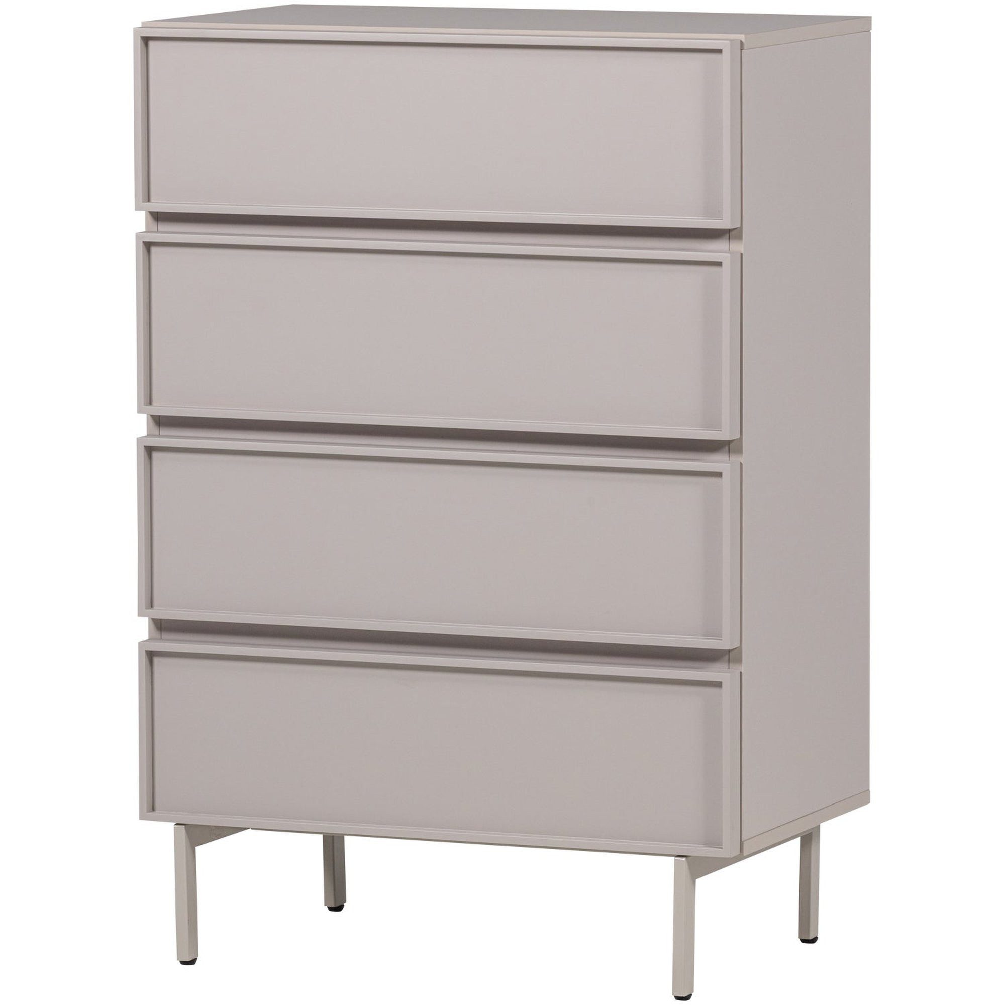 WOOOD Kommode Tours 4 Schubladen Sand – mit viel Stauraum, 102 x 70 x 42 cm, Viel Stauraum
