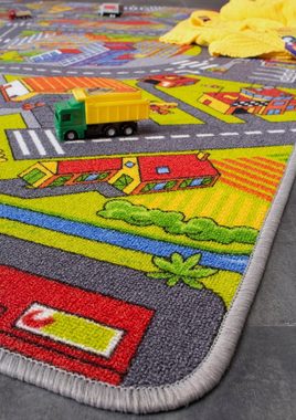 Kinderteppich »Straße«, Andiamo, rechteckig, Höhe: 5 mm, Straßen-Spiel-Teppich, Straßenbreite: 8,5 cm, Kinderzimmer