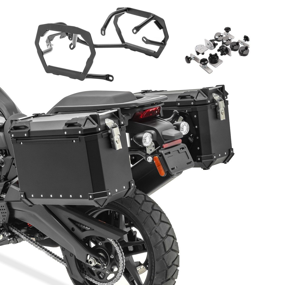 Kofferset Alu-Koffer + Kofferträger für Harley Pan America 1250 21-26 XW30-38 sc