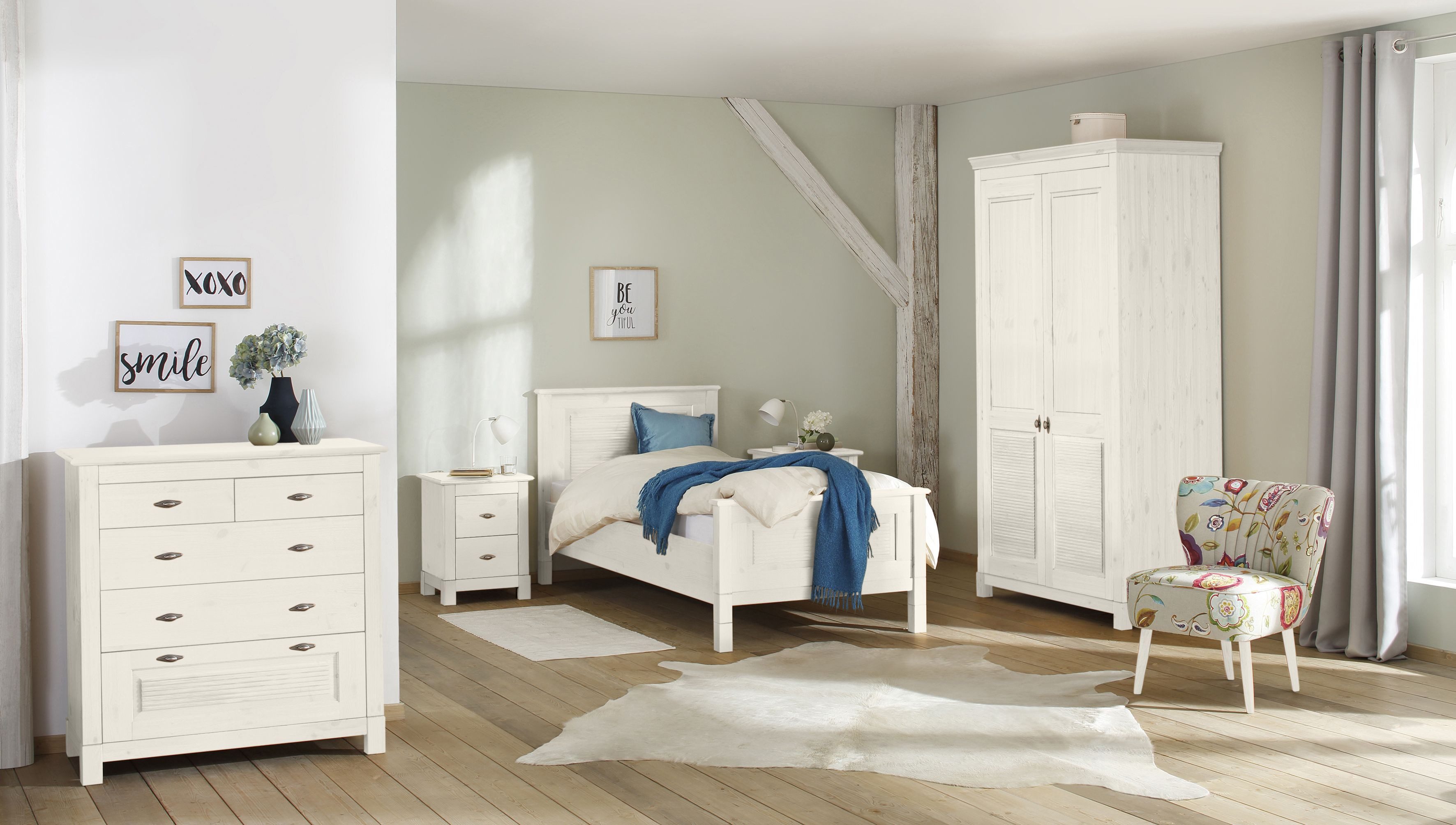 OTTO home Schubkastenkommode Rauna, aus massiver Kiefer mit 5 Schubladen, Breite 96 cm