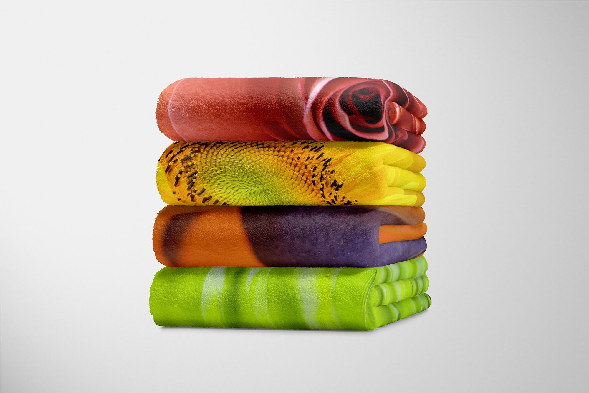 Sinus Art Handtücher Kuscheldecke (1-St), Fotomotiv Handtuch mit Baumwolle-Polyester-Mix Strandhandtuch Handtuch Nahaufnahme Saunatuch Blume