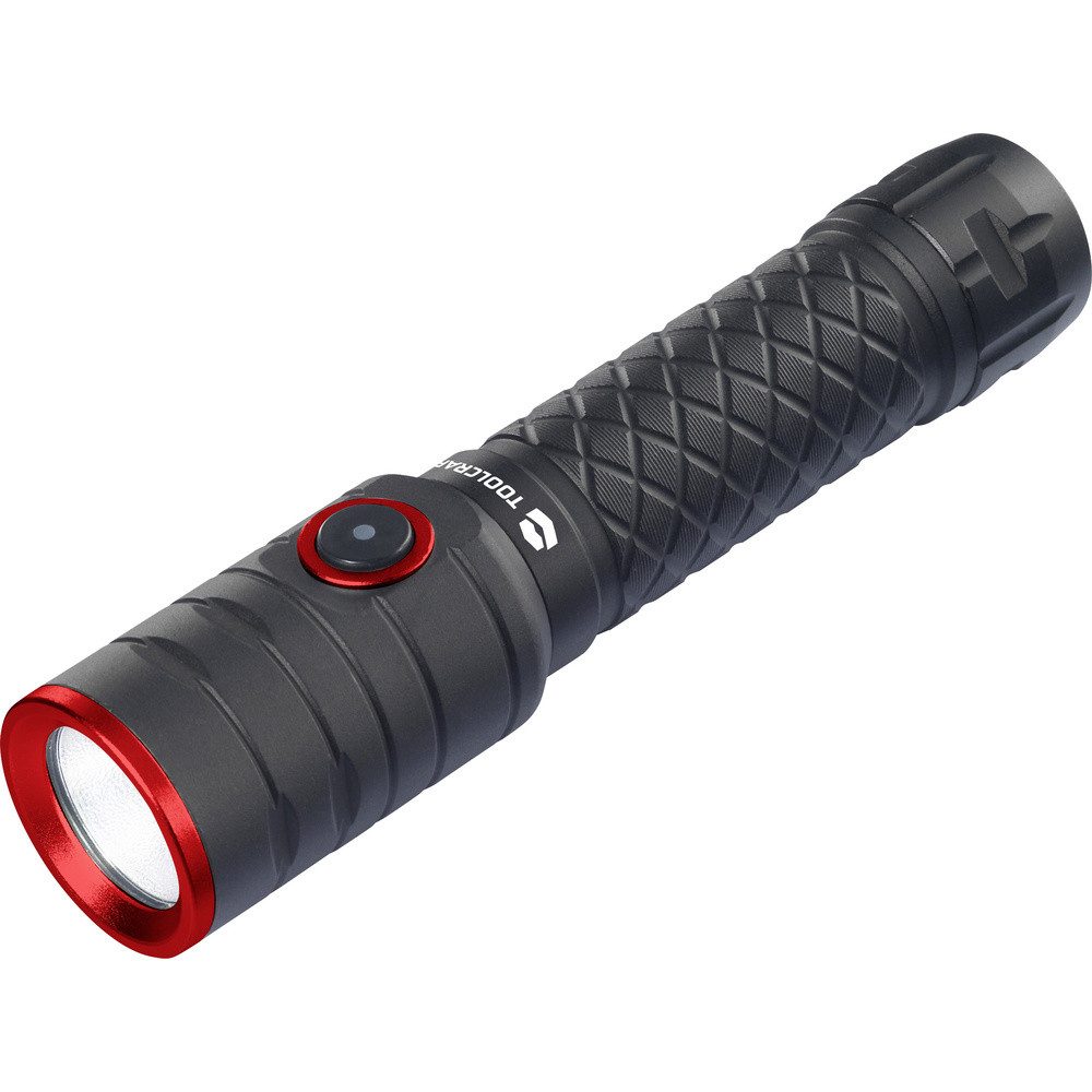 TOOLCRAFT Taschenlampe TOOLCRAFT TO-9919599 Taschenlampe mit Stroboskopmodus Li-Ionen Akkus