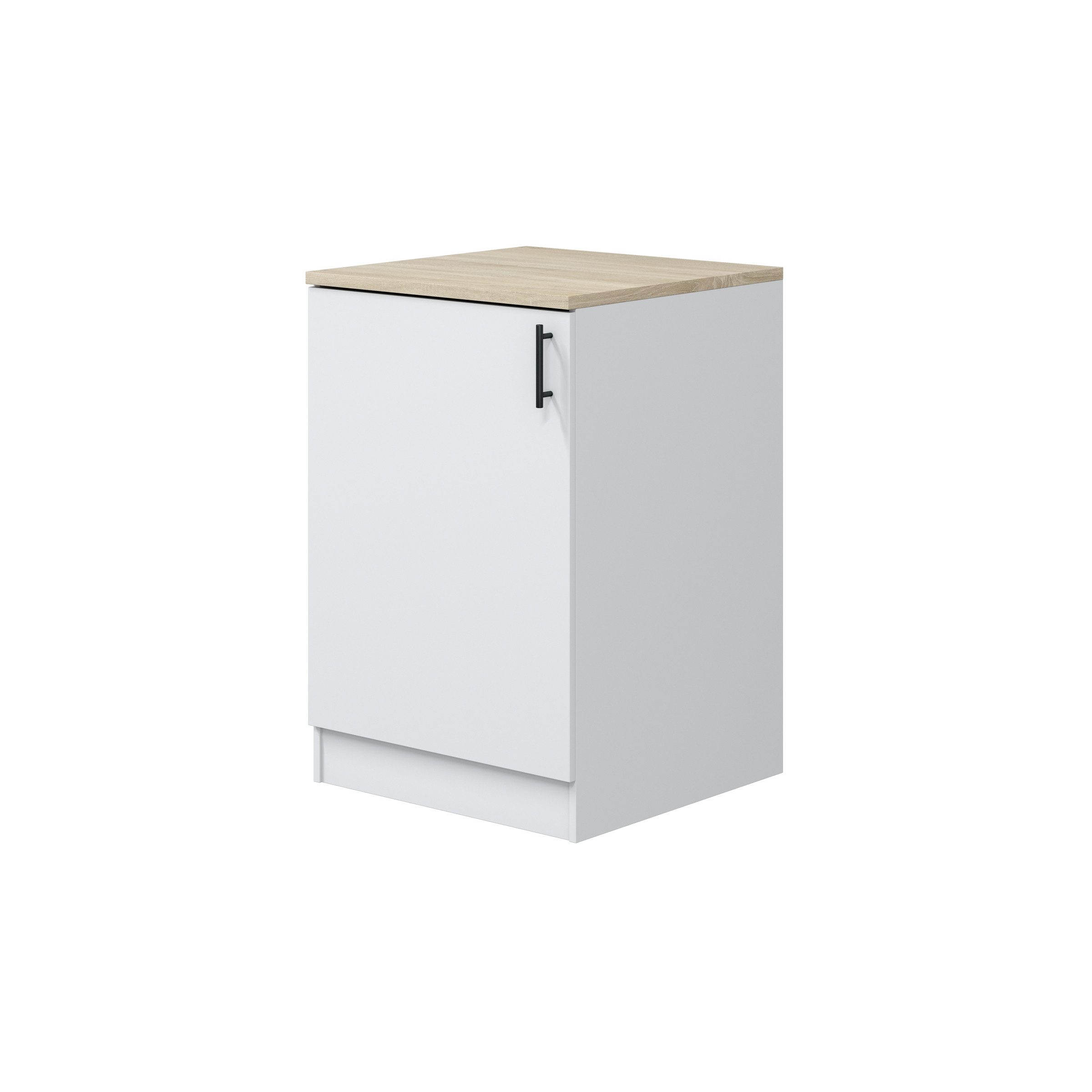 freiraum Unterschrank KIRA in Weiß glänzend/Mattweiß günstig online kaufen