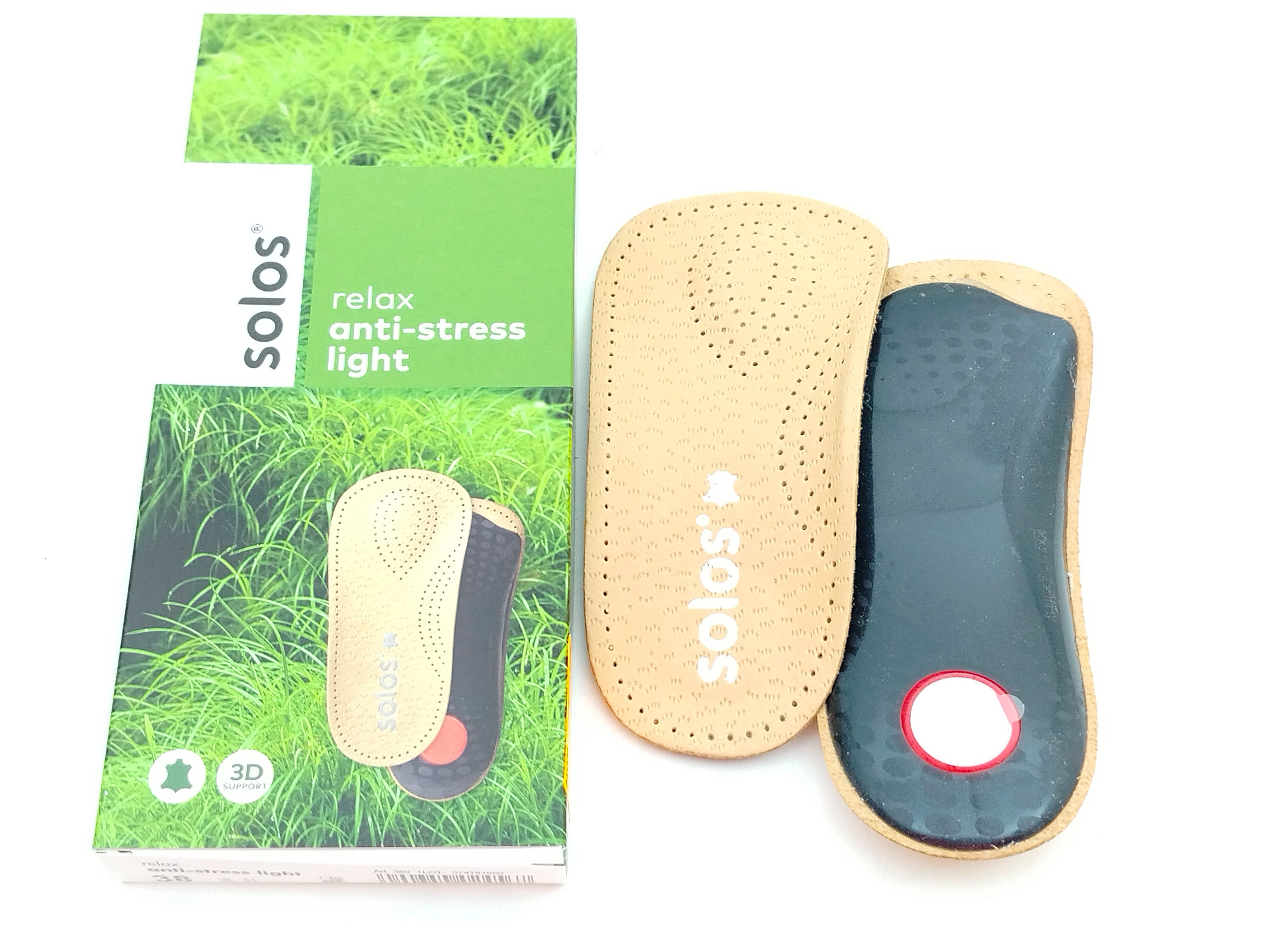 Pedag Стельки solos relax anti-stress light, halbes Lederfußbett