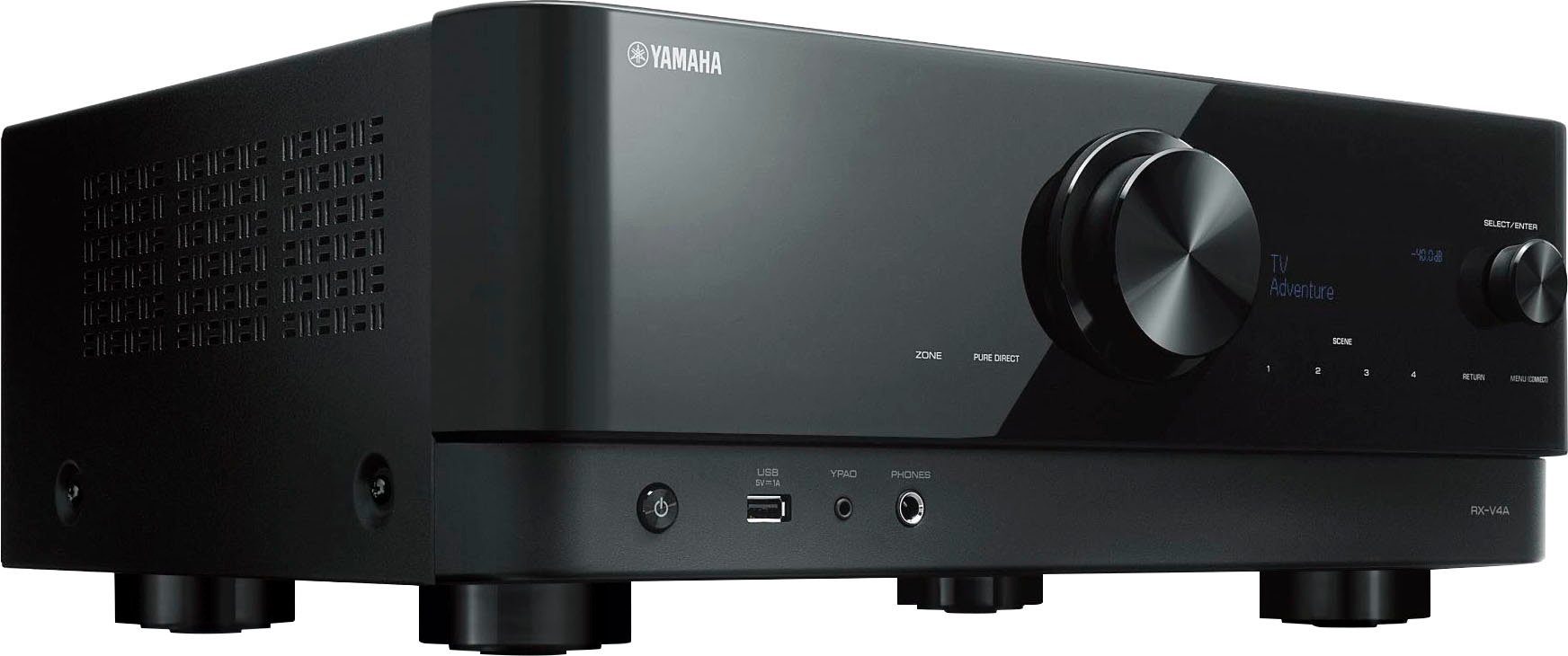 Yamaha RX-V4A AV-Receiver 5.2 (Bluetooth, WLAN, kabelloser Surround-Sound, YPAO Klangoptimierung, Gaming-Funktionen)