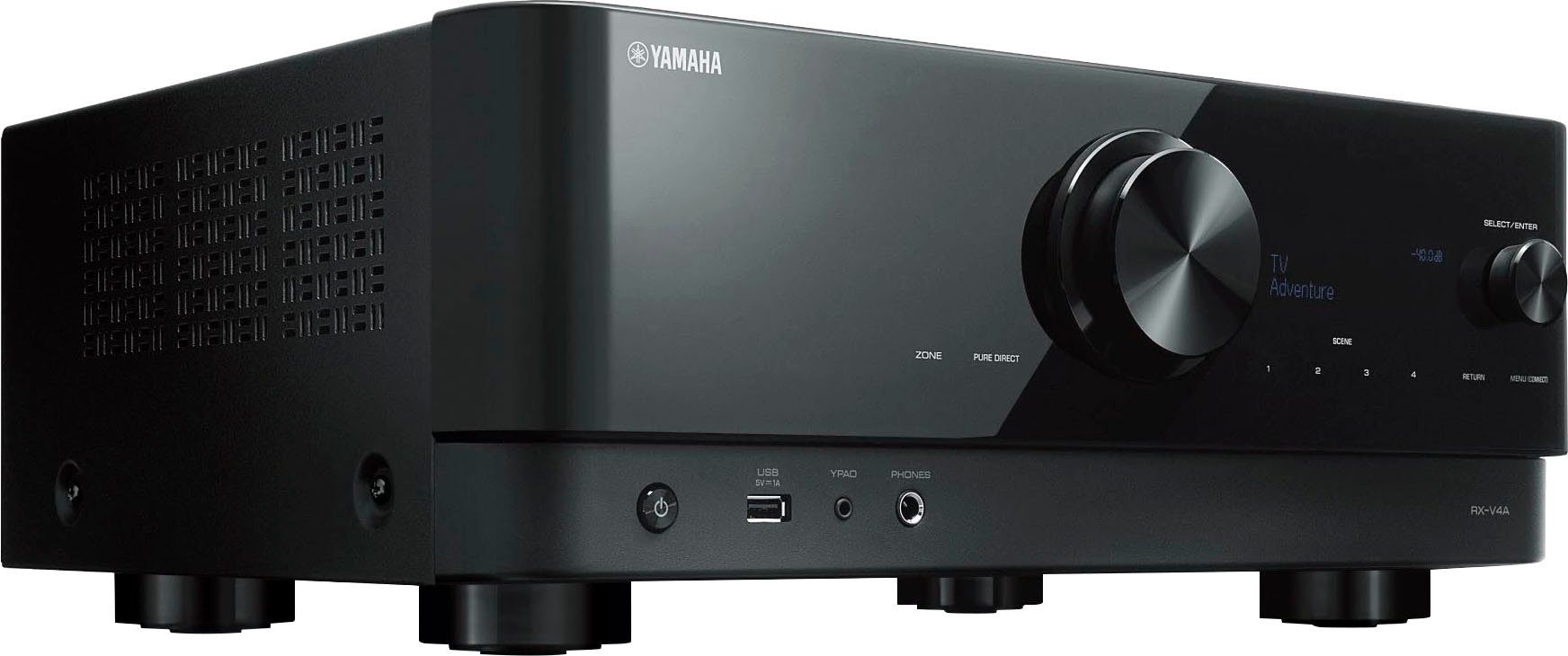 Yamaha RX-V4A 5.2 AV-Receiver (Bluetooth, LAN (Ethernet), WLAN),  Unterstützt Dolby TrueHD, Dolby Digital Plus, DTS-HD Master Audio