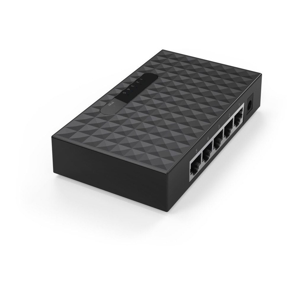 Hama Hama Netzwerk-Switch 5 Port 10/100 schwarz Netzwerk-Switch (Energieeffizienter Betrieb)