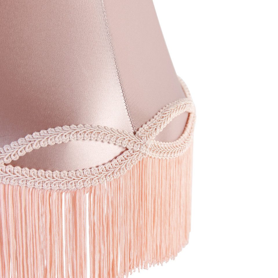 Qazqa Tischleuchte Granny, ohne Leuchtmittel, E27, Rosa, Klassisch / Antik, Textil, 1-flammig