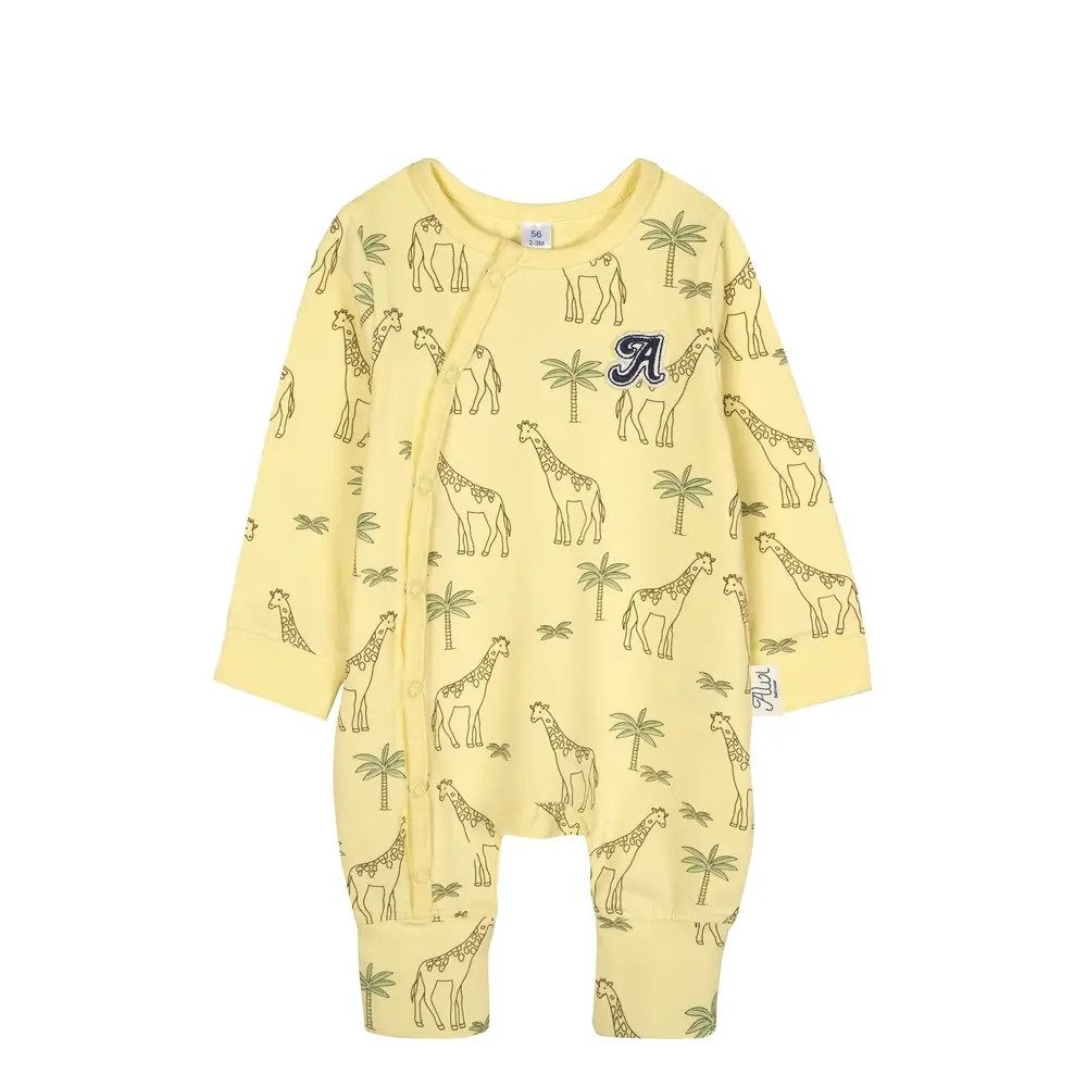 Alvi® Overall ALVI Overall, french vanilla AOP Palmtre, Gr. 74