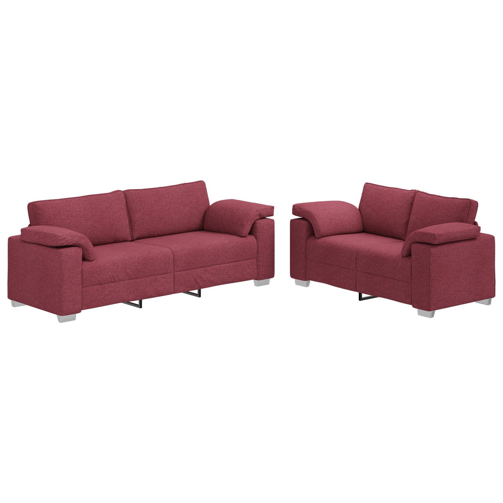 vidaXL Sofa 2-tlg. Sofagarnitur mit Kissen günstig online kaufen