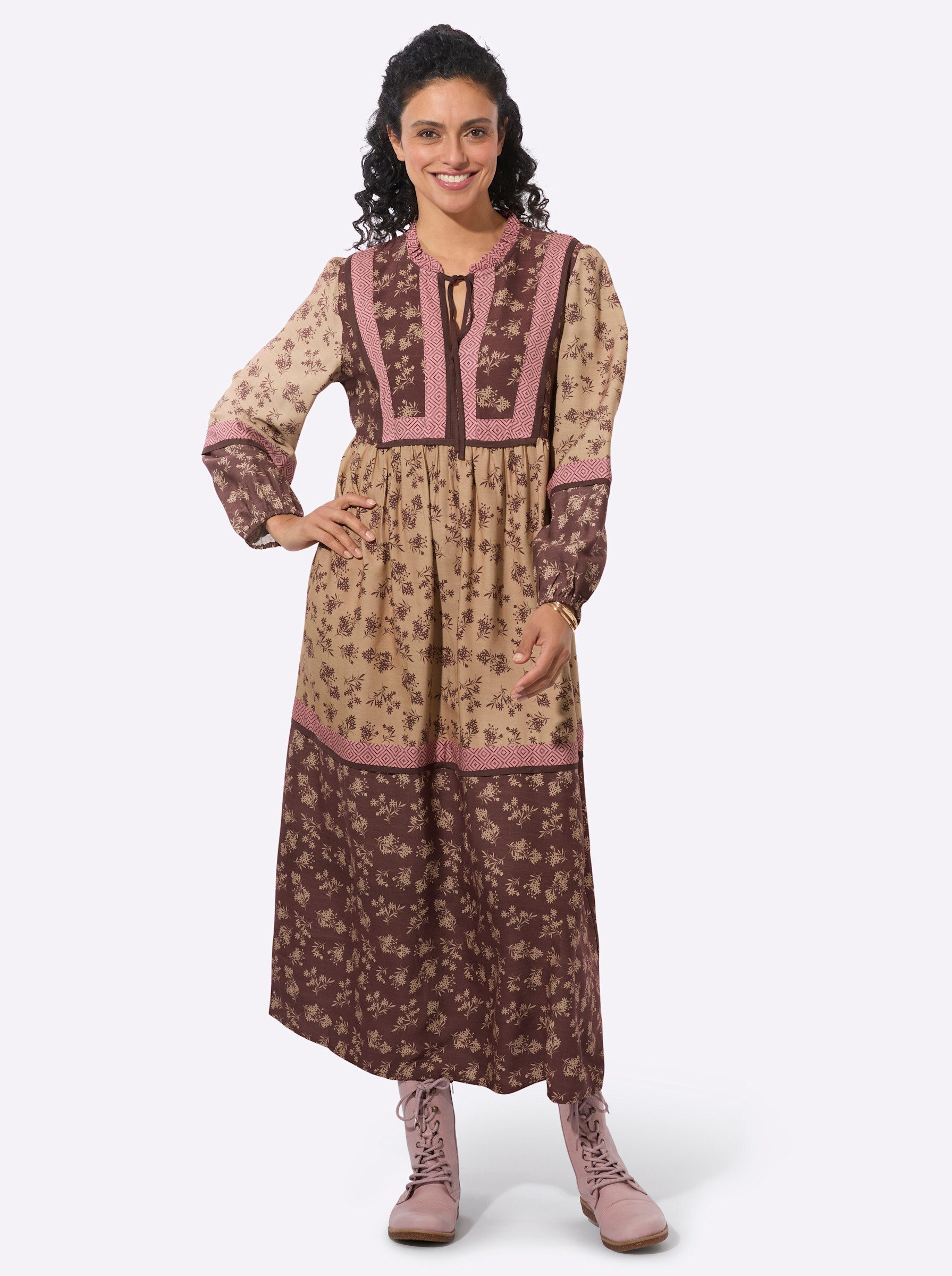 Witt Etuikleid Druck-Kleid Langarm