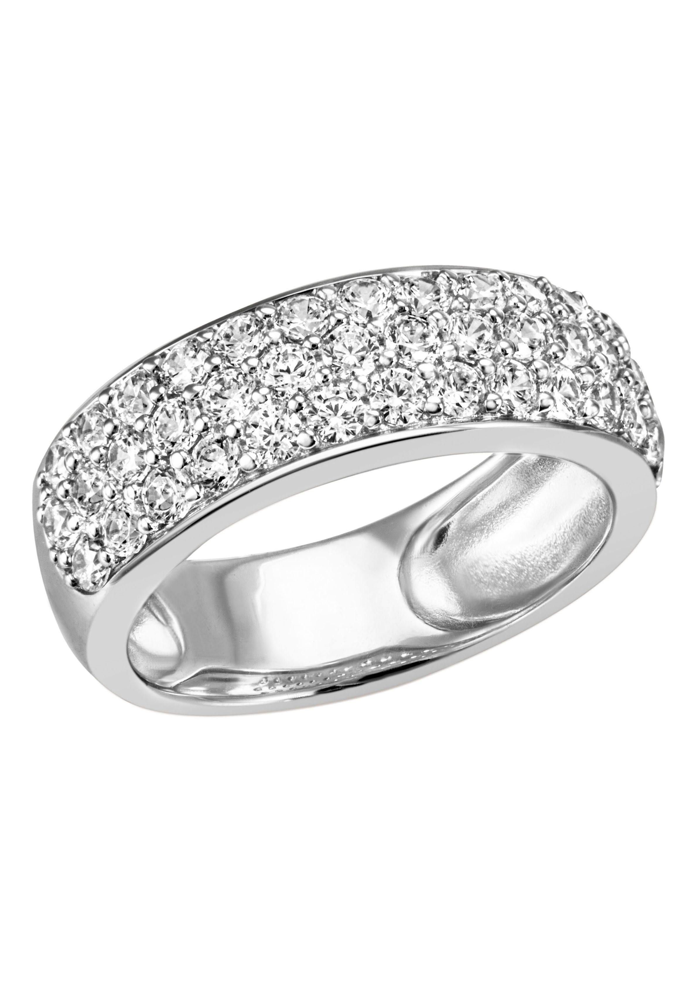 Firetti Fingerring Schmuck Geschenk Silber 925 Silberring Pavé-Ring glitzernd, zu Kleid, Shirt, Jeans, Sneaker! Anlass Geburtstag Weihnachten