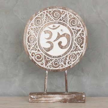 Oriental Galerie Dekofigur Om "Aum" Symbol Skulptur Mandala auf Sockel 40 cm (1 St)