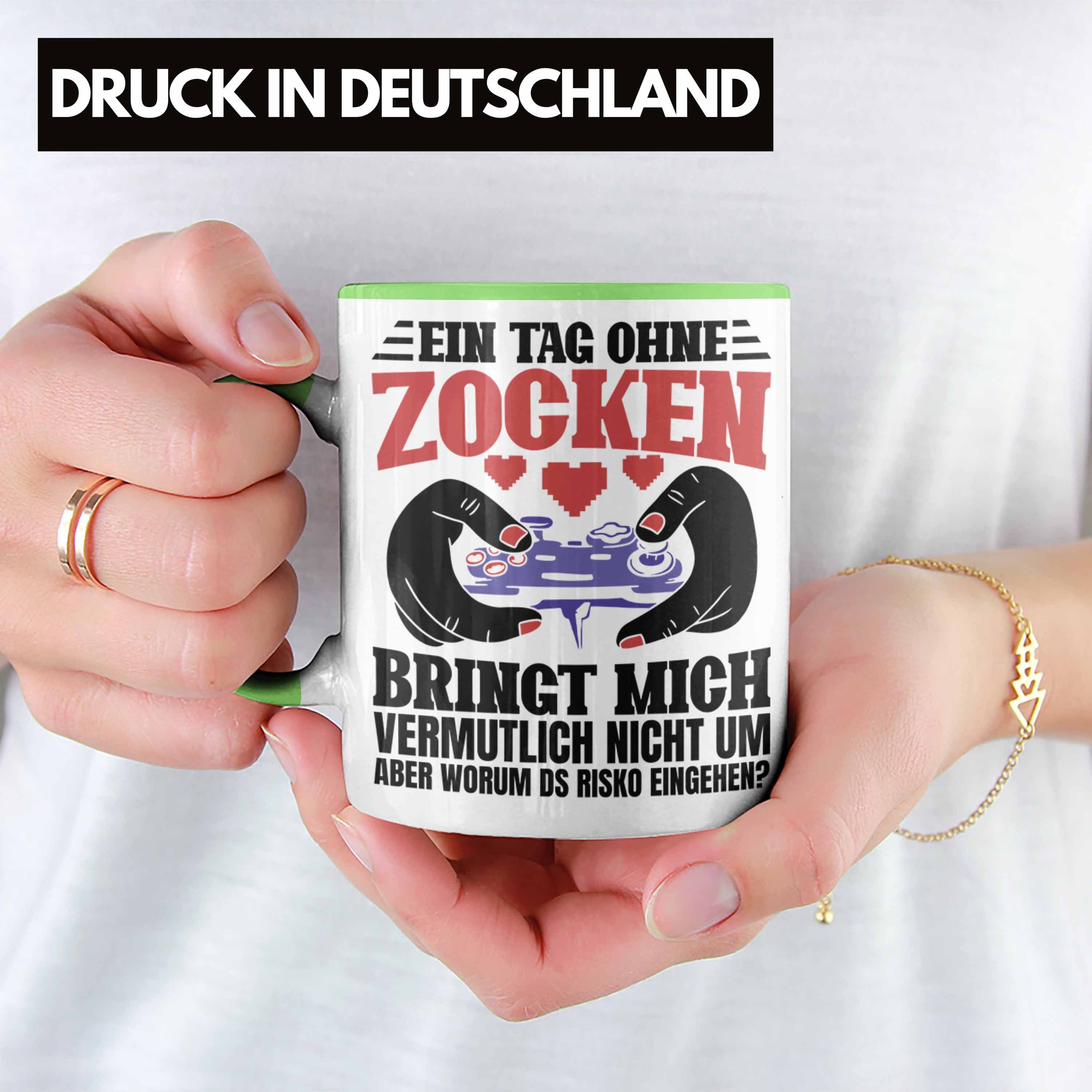 Trendation Zocken Tasse Zocker Gamer Gamer Tasse Ohne - Trendation Ein Tag Grün Geschenk Geburtstag Lustige Gamergirl Geschenkidee