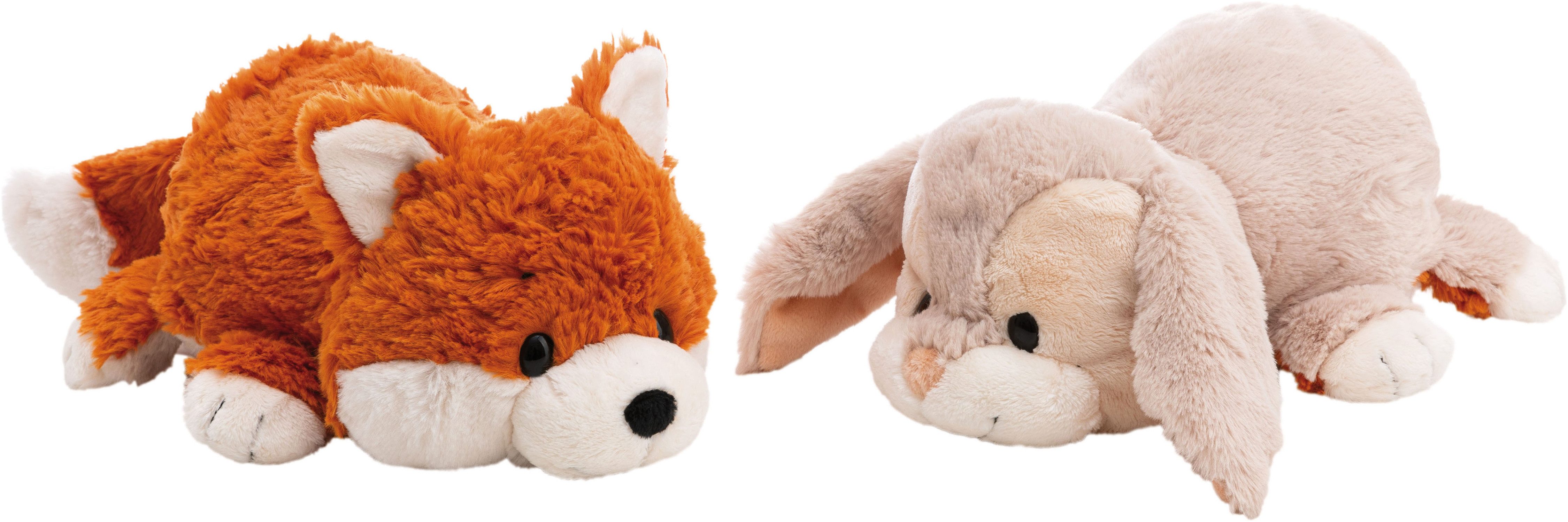 Nici Kuscheltier Twistimals, Hase & Fuchs, 25 cm, mit Wendefunktion 2in1