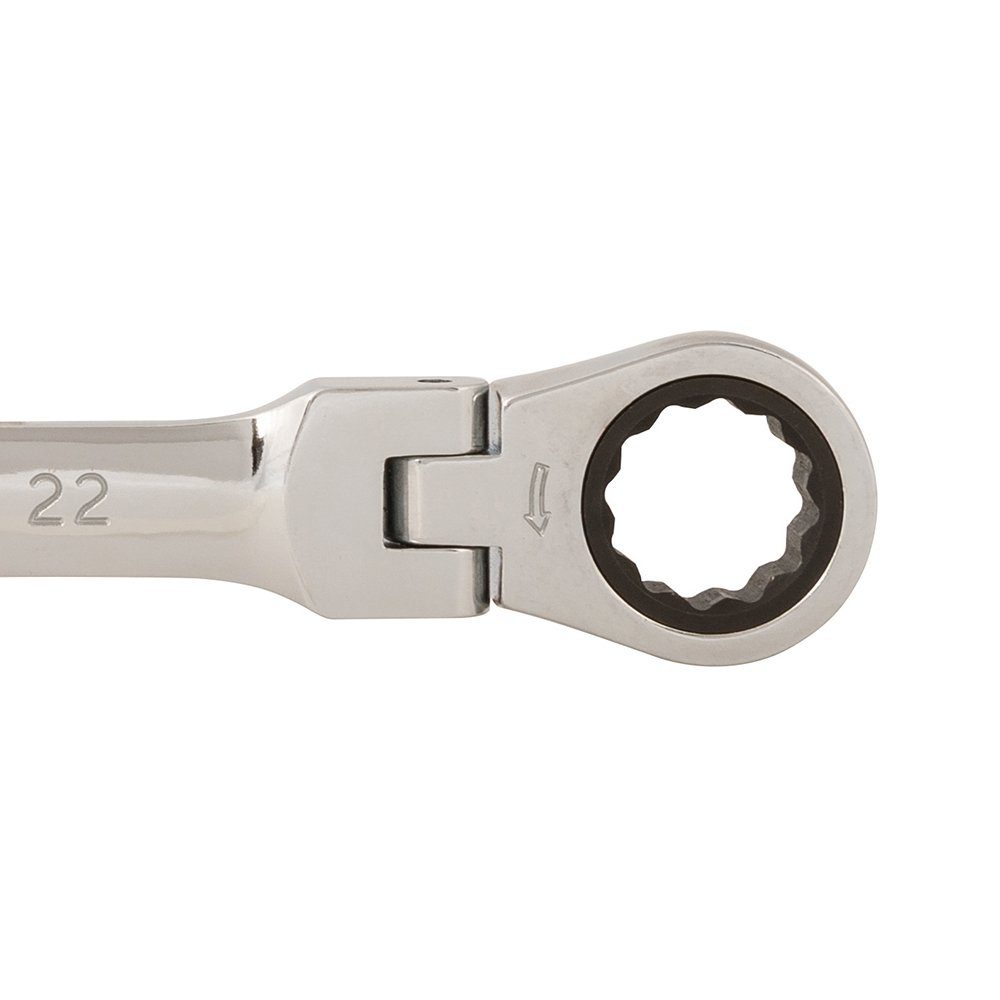 Silverline Gabel- mm Ringschlüssel 22 und Ring-Maul-Ratschenschlüssel Gelenk mit