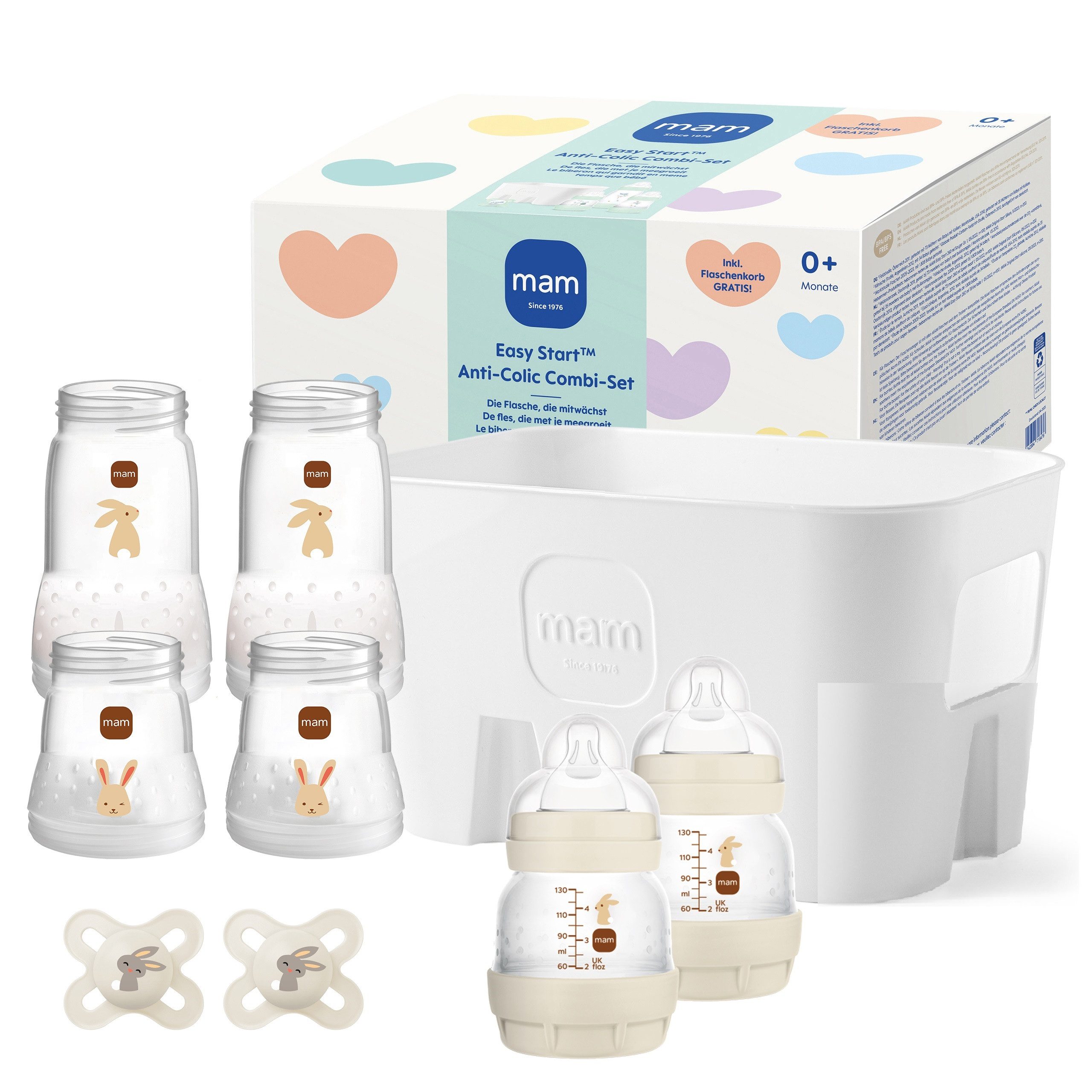 MAM Babyflasche Combi Geschenkset mit Flaschenkasten, 7 tlg.