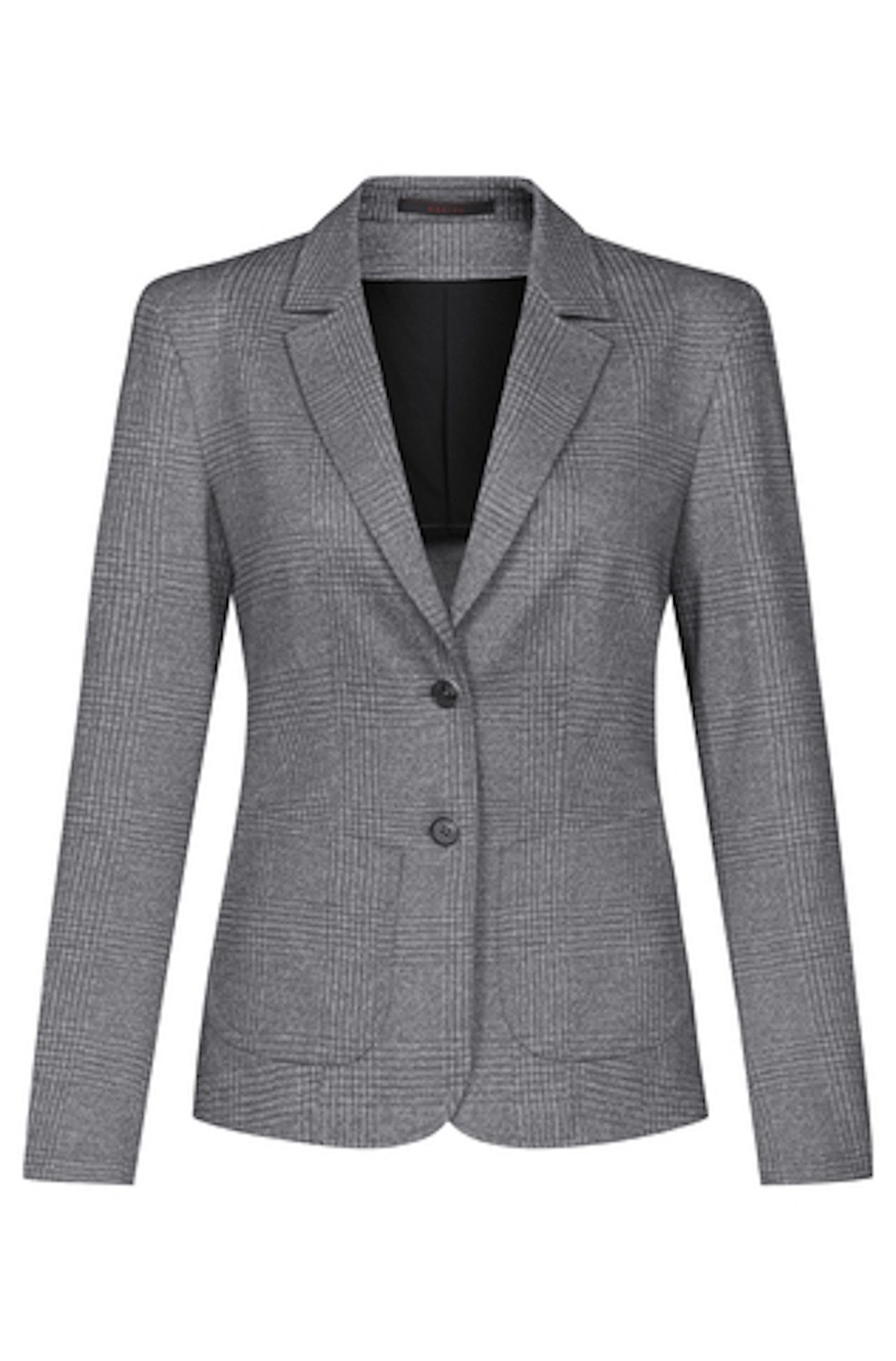 Jerseyblazer Greiff CASUAL Damen Jersey-Blazer Regular-Fit Hellgrau Glencheck