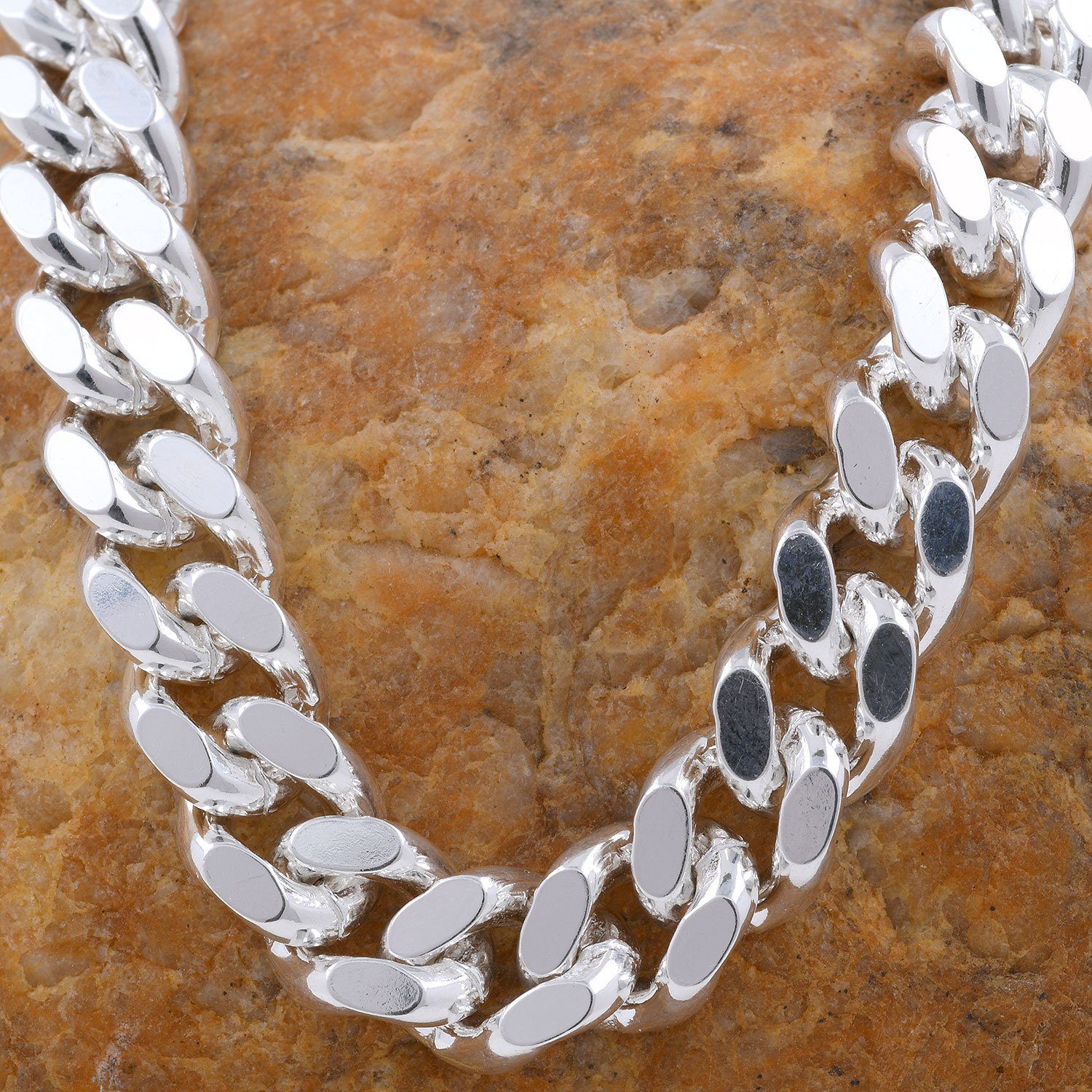 HOPLO Panzerkette Silberkette Panzerkette Länge 50cm - Breite 8,6mm - 925 S günstig online kaufen