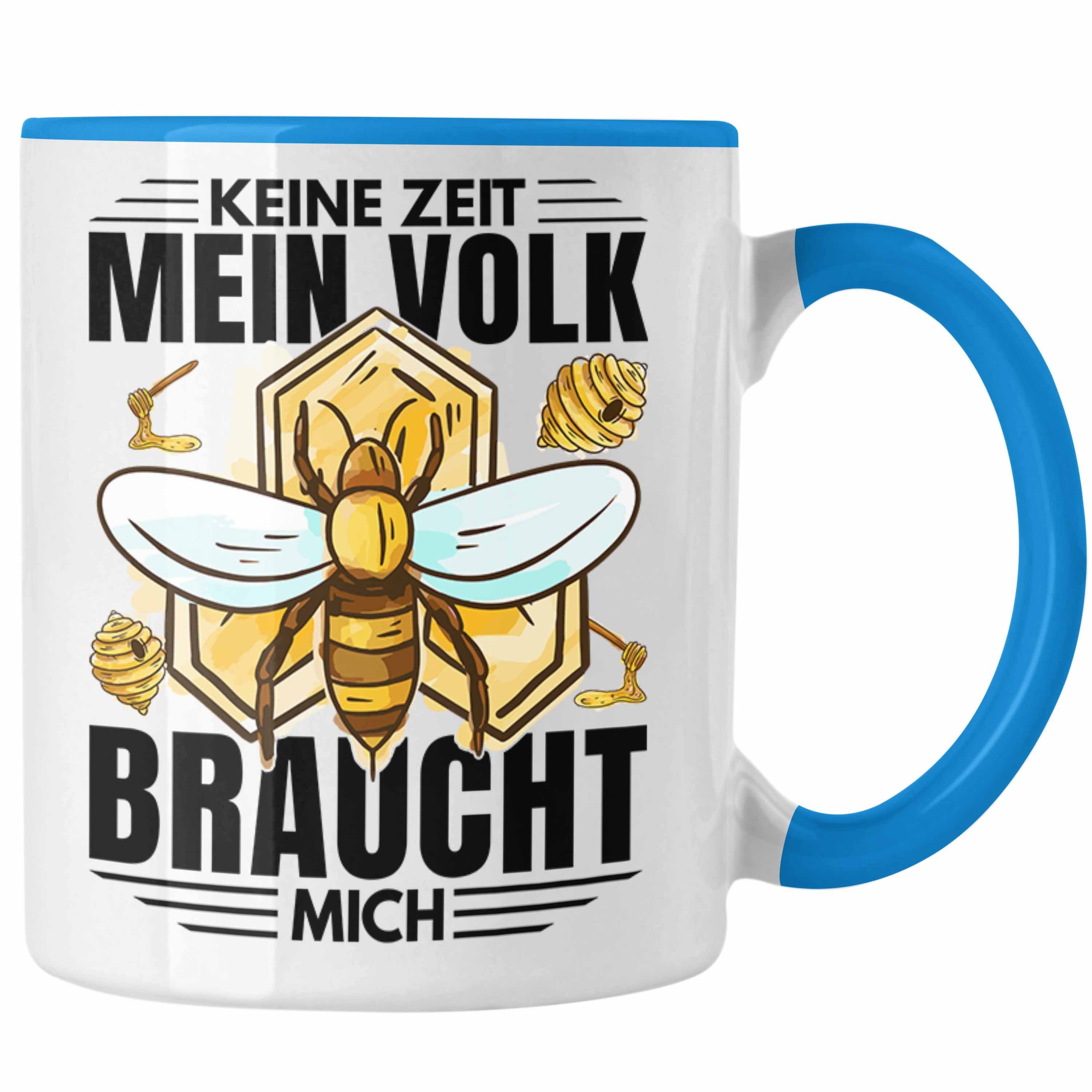 Imker Tasse Tasse - Trendation Bienenzüchter Trendation Spruch Blau Geschenkidee Bienen Geschenk