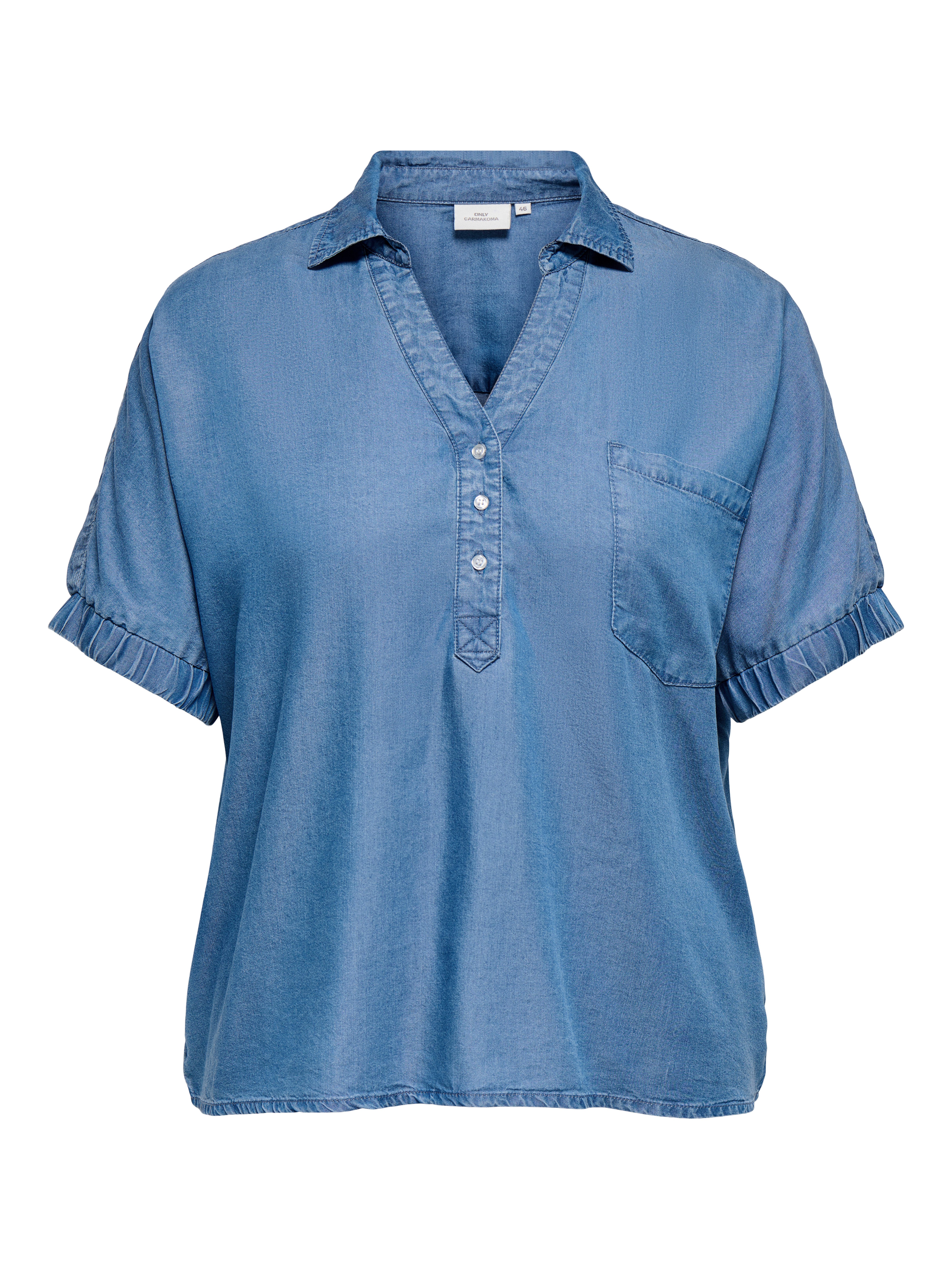 Jeansbluse CARCHARIS LIFE CAP SLEEVE SHIRT PNT