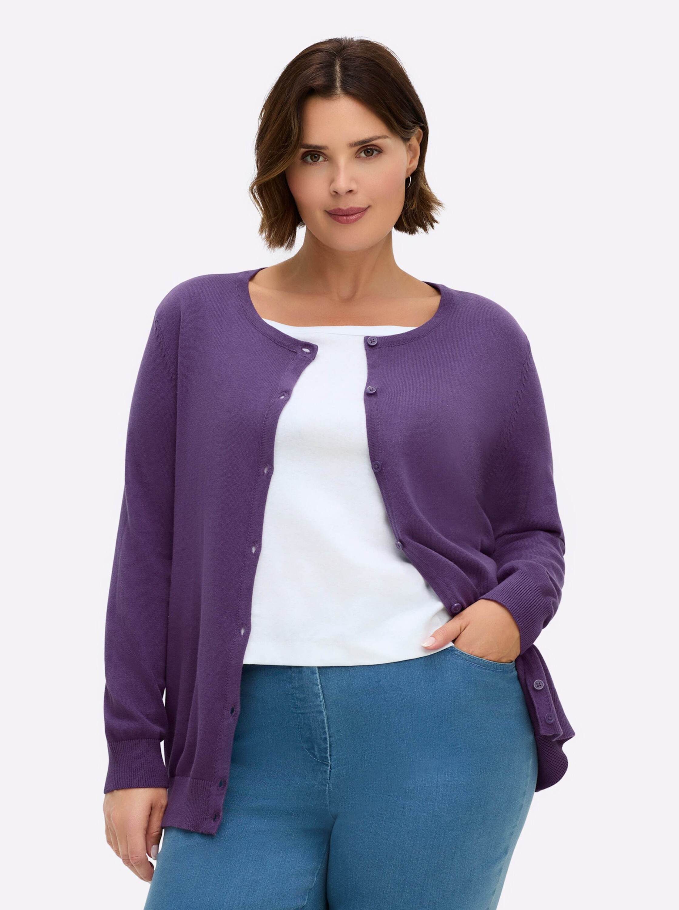 Sieh an! Strickjacke Strickjacke Langarm