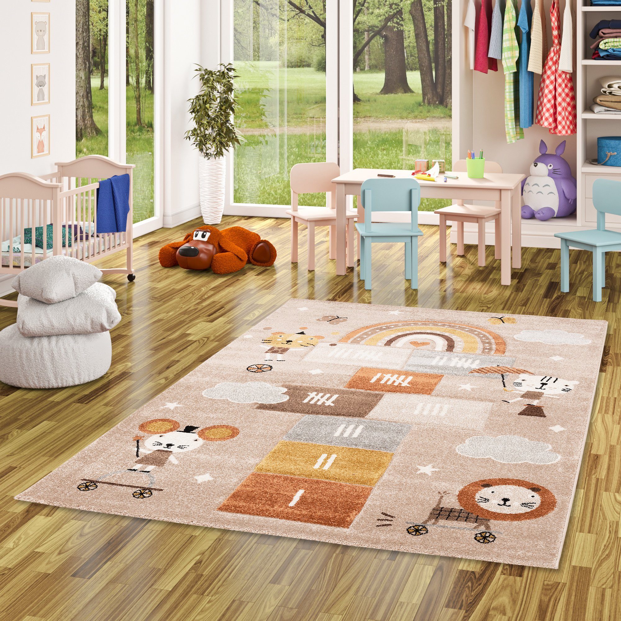 Pergamon Kinderteppich Kinder Teppich Maui Kids Spielwelt, Rechteckig, Höhe: 13 mm