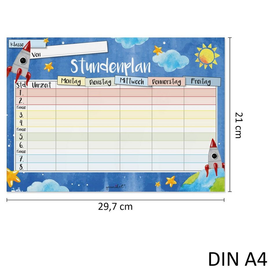Thumbnail - younikat Schülerkalender Stundenplan A4 I Teenager