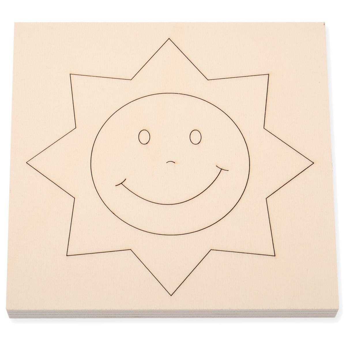 matches21 HOME & HOBBY Nagelbild Smiley / Sonne ab 6 Jahren Holzbaukasten