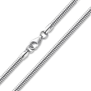 Materia Schlangenkette Damen Halskette 3mm K132, 925 Sterling Silber, Hochglanz