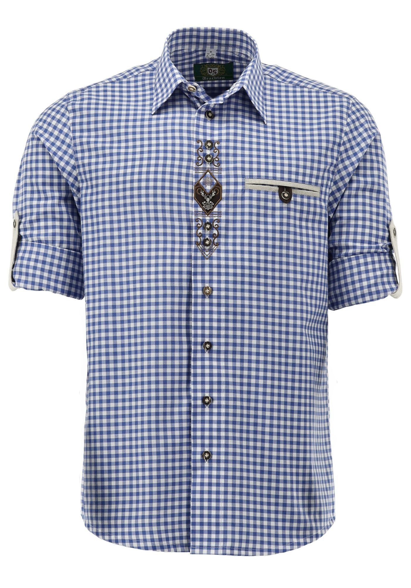 OS Trachten Trachtenhemd Ferumi Regular Fit, Liegekragen, Paspeltasche, Kre günstig online kaufen