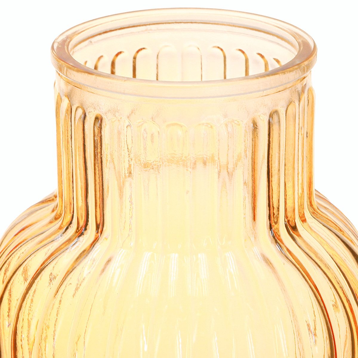 Florists Products Tischvase Rillen-Blumenvase im Retro-Design für Tischdeko und