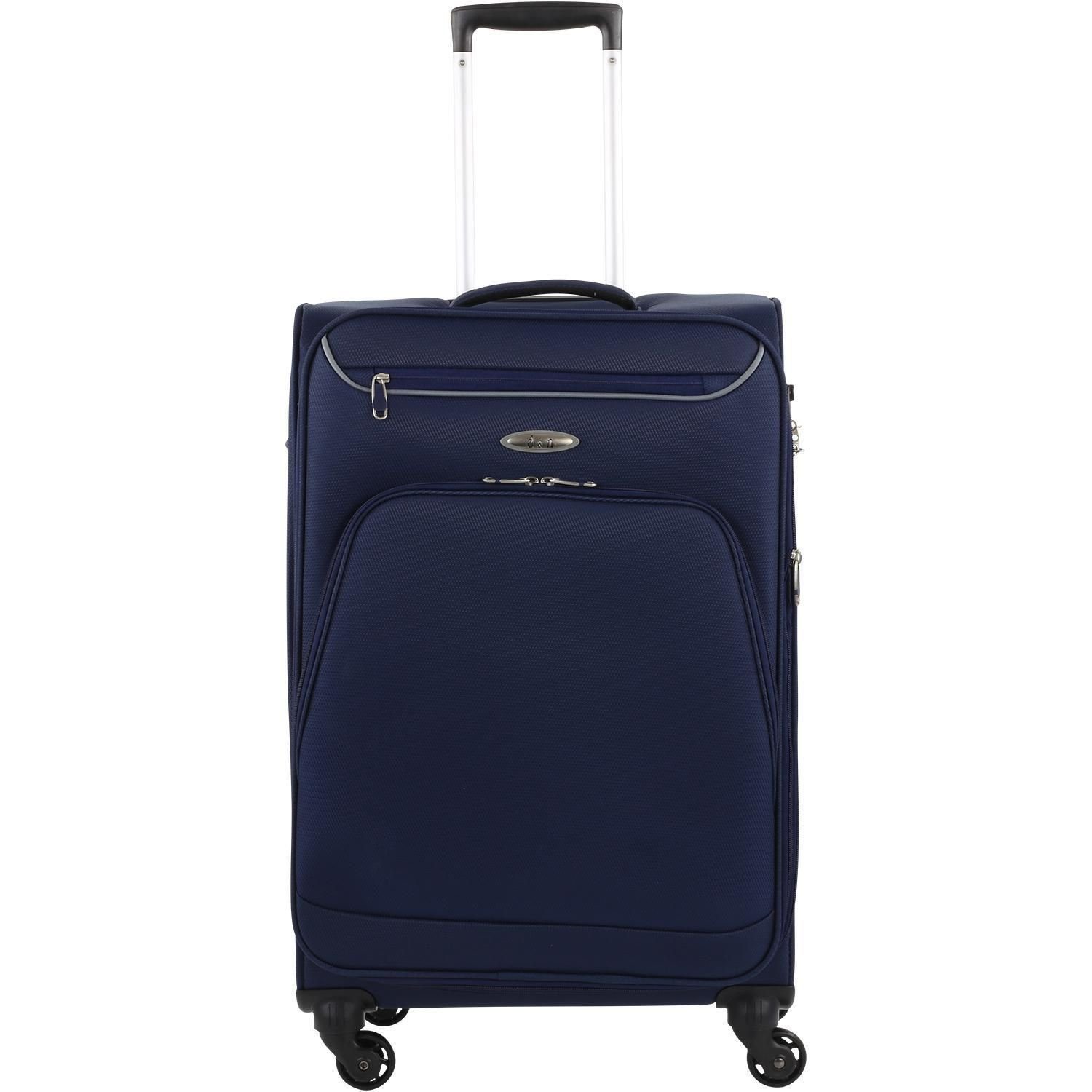 D&N Trolley Travel Line 6404 - 4-Rollen-Trolley M 68 cm, 4 Rollen blau