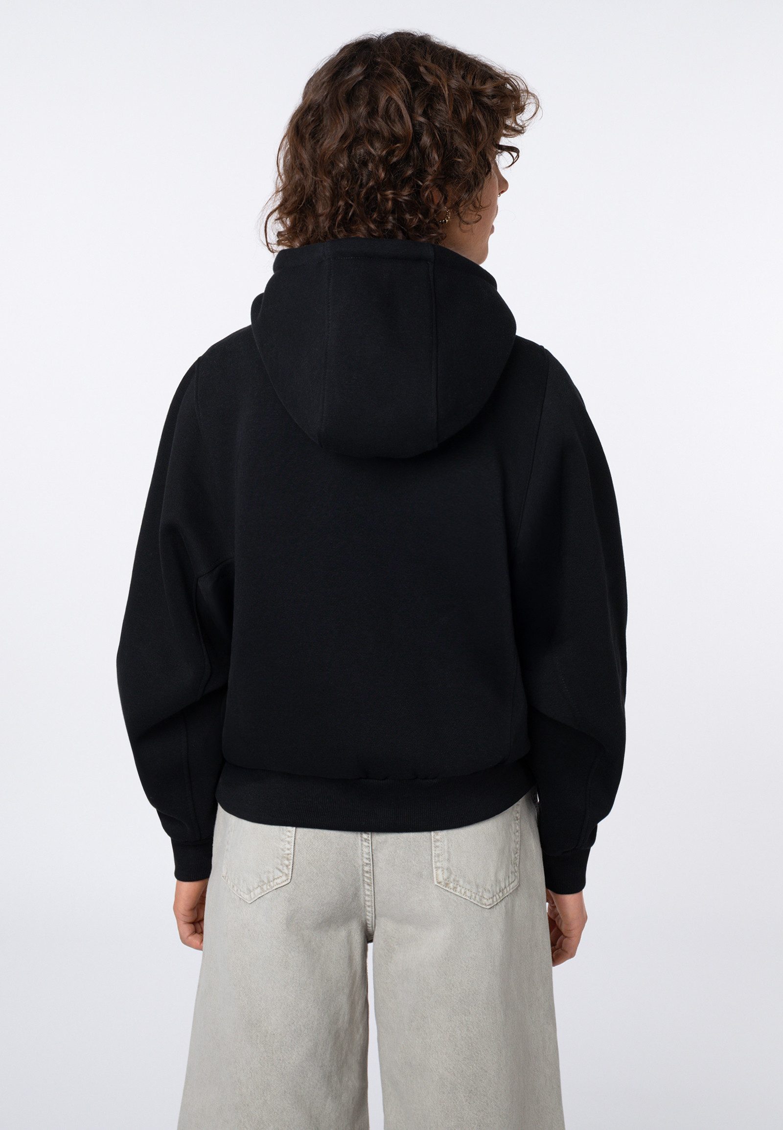 SUBLEVEL Kapuzensweatjacke Oversize Sweatjacke mit Kapuze Oversize Hoodie, Kapuzenpullover, Zipperjacke mit Kapuze, Miniprint