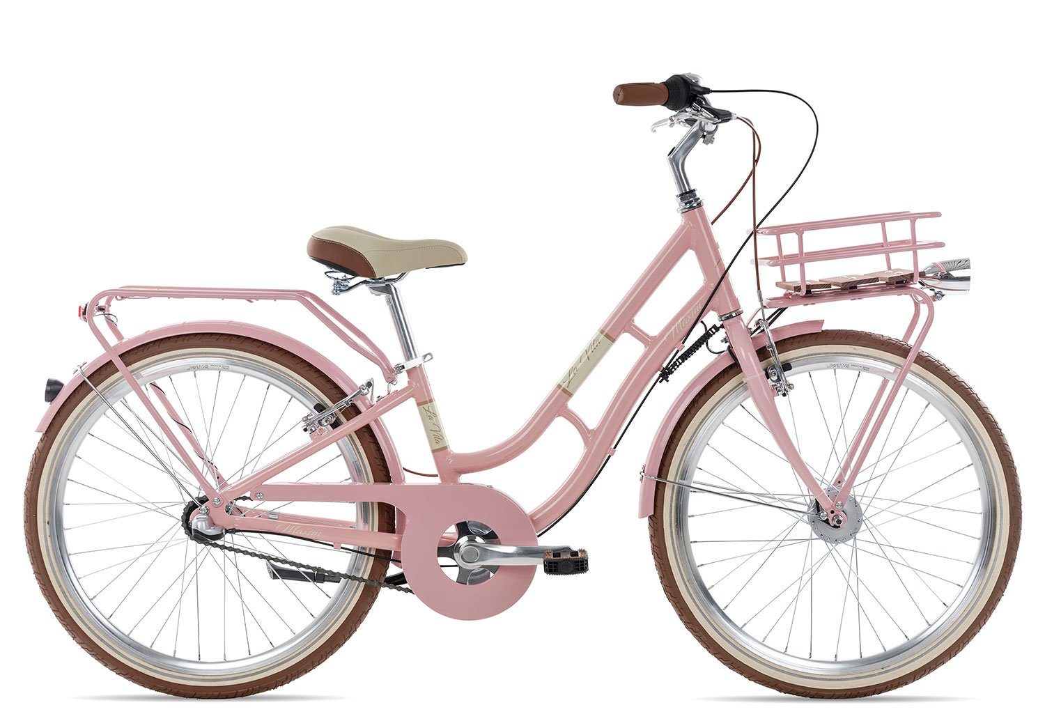 Maxim Kinderfahrrad La Vita 3 24, 3 Gang Shimano Nexus 3 Rücktritt Schaltwerk, Nabenschaltung Rücktritt, Kinderrad 24 Zoll Junge Mädchen violett/rosa