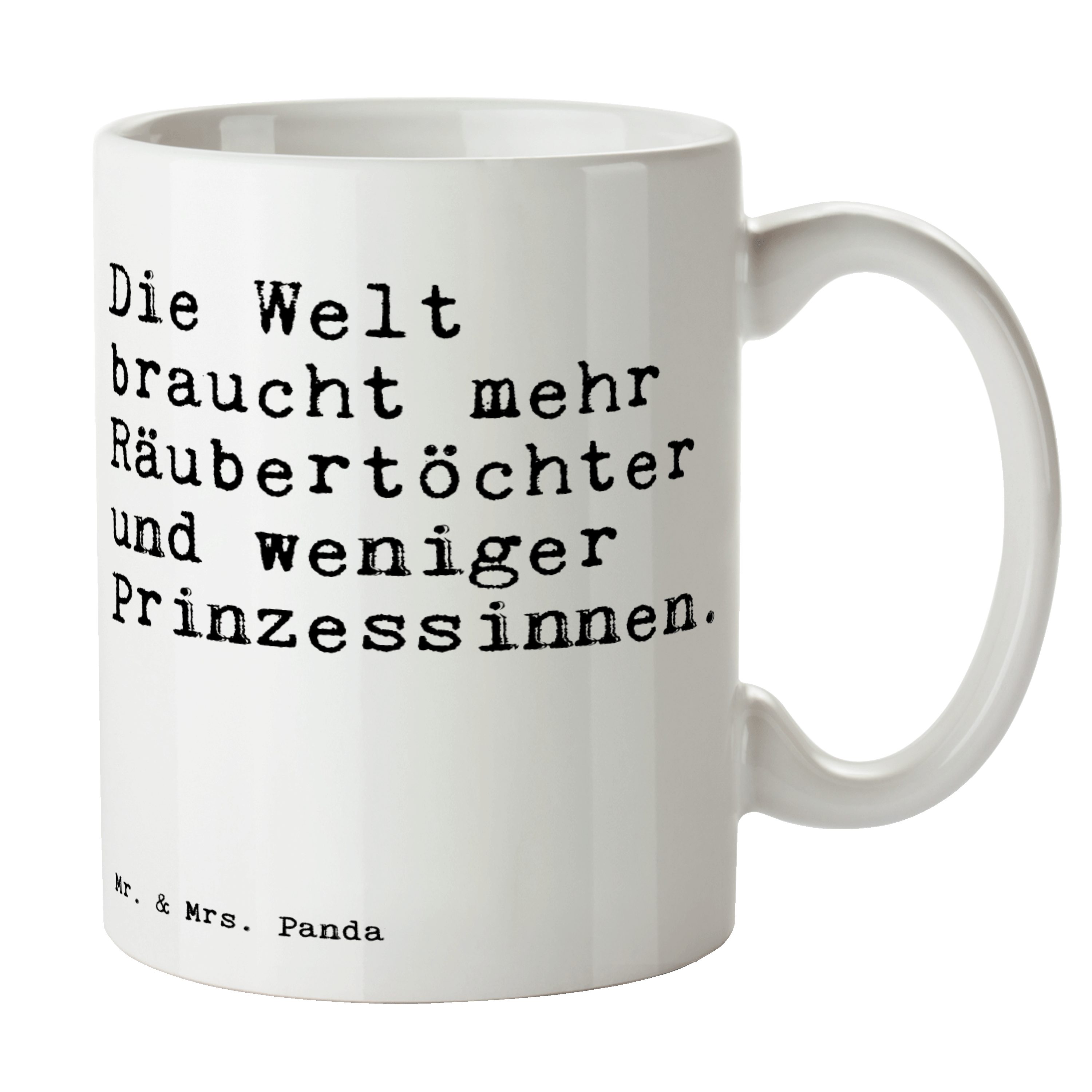 Mr. & Mrs. Panda Tasse Die Welt braucht mehr... - Weiß - Geschenk, Prinz, Tasse, Geschenk Ta, Keramik | Tassen