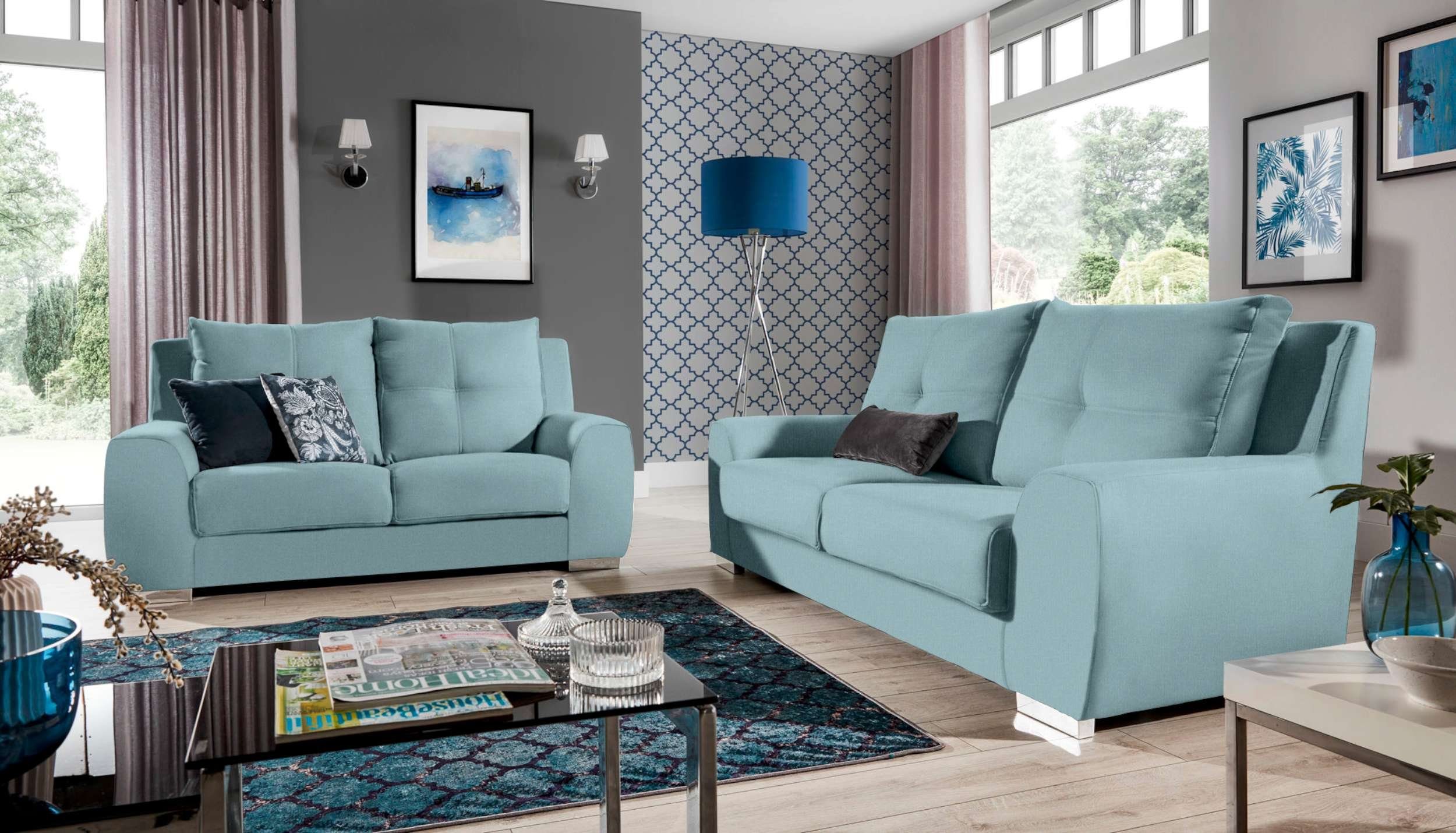(2-tlg), im Sofa, stellbar mit Bastia, bestehend Stylefy 2x2-Sitzer Modern Raum Couchgarnitur), aus Polstergarnitur frei Design, Relaxfunktion, (Set